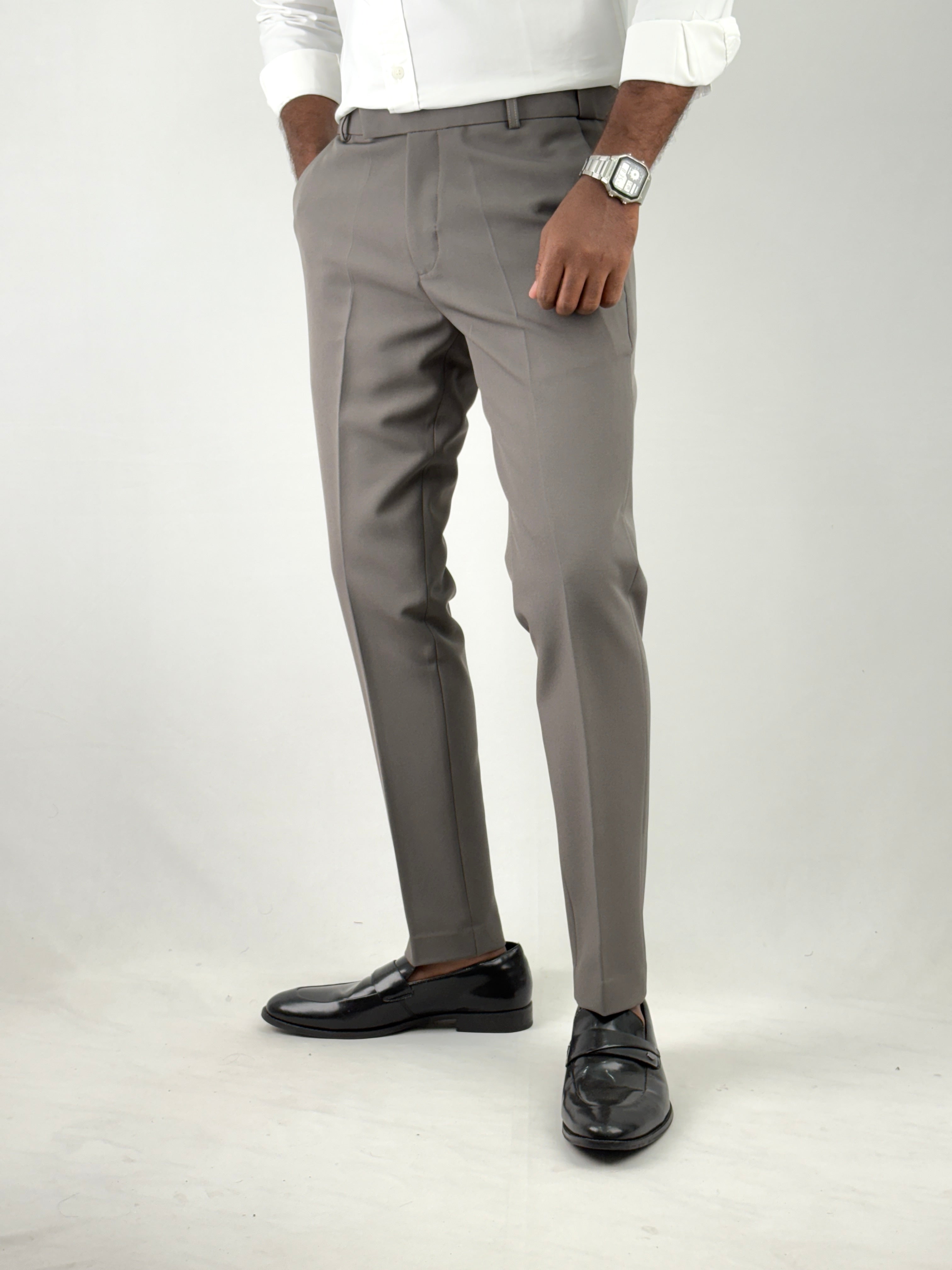 Grey Flexiwaist Formal Pant