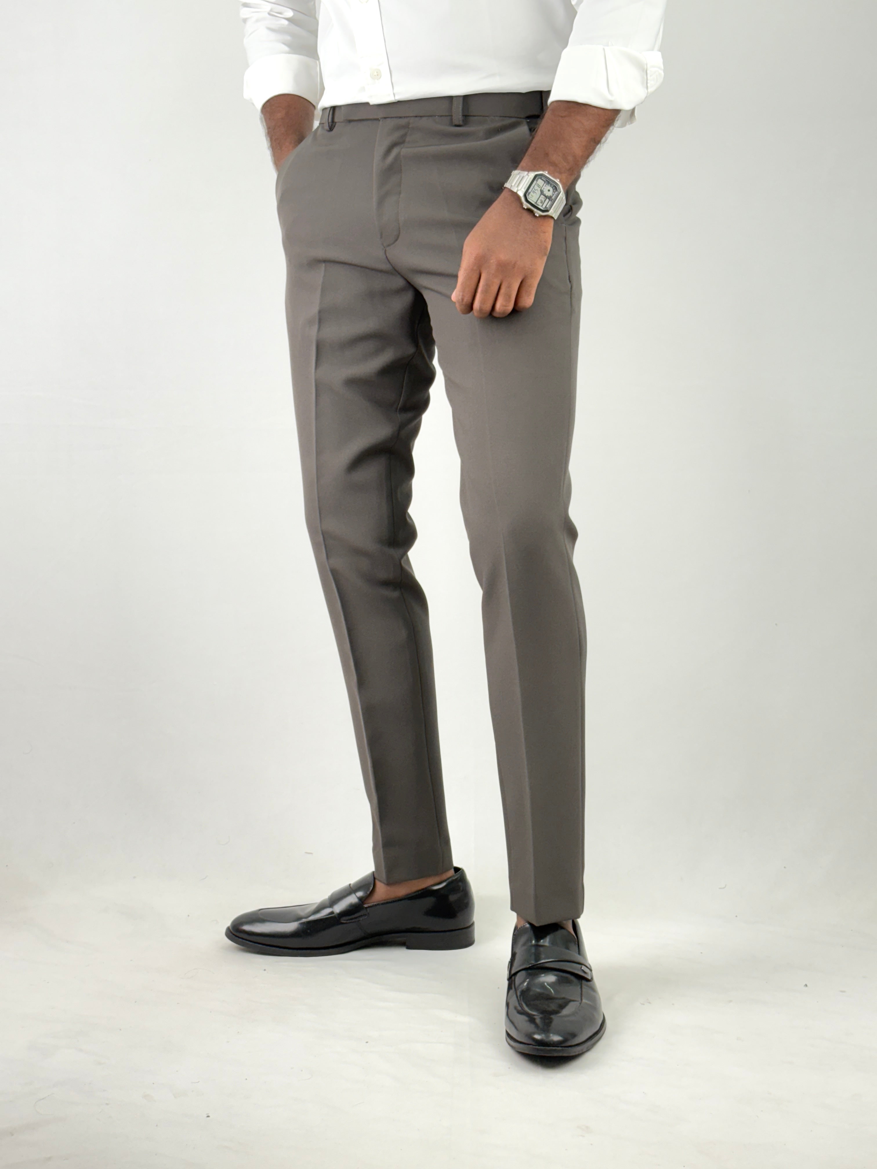 Dark Grey Flexiwaist Formal Pant