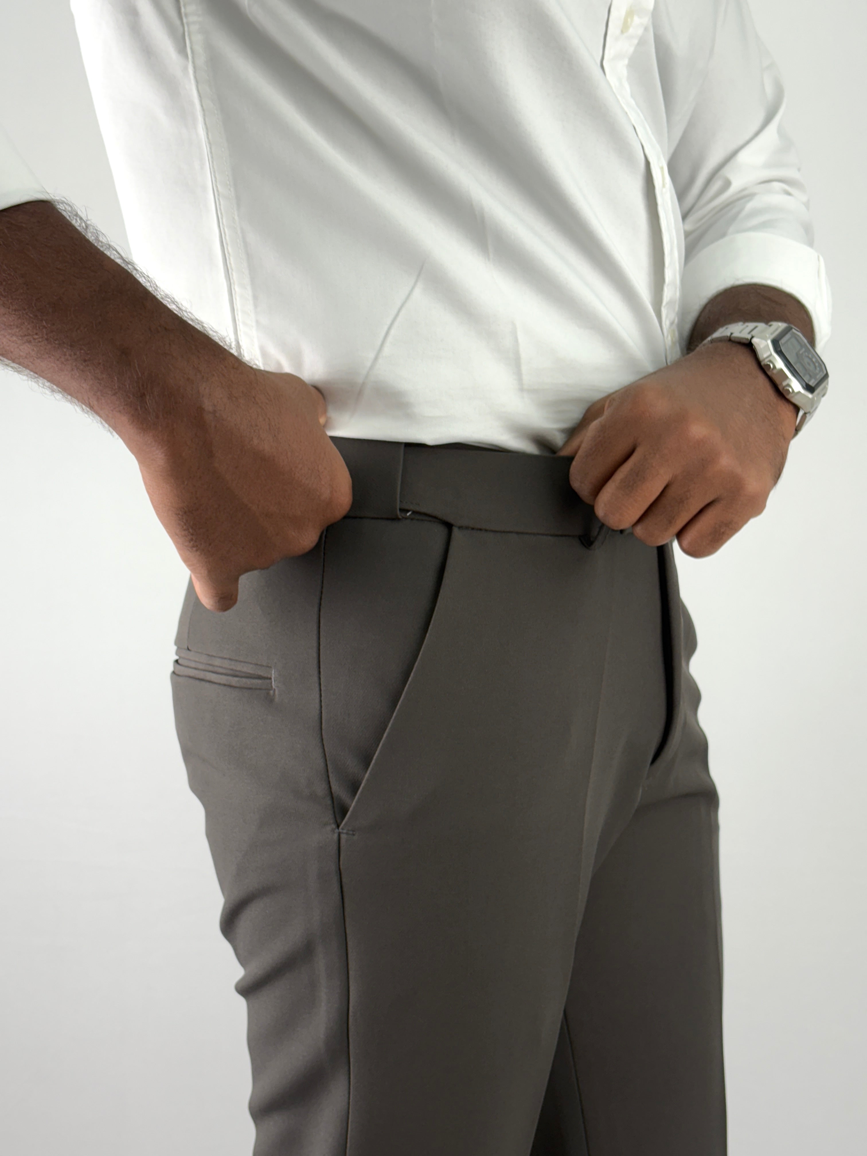Dark Grey Flexiwaist Formal Pant