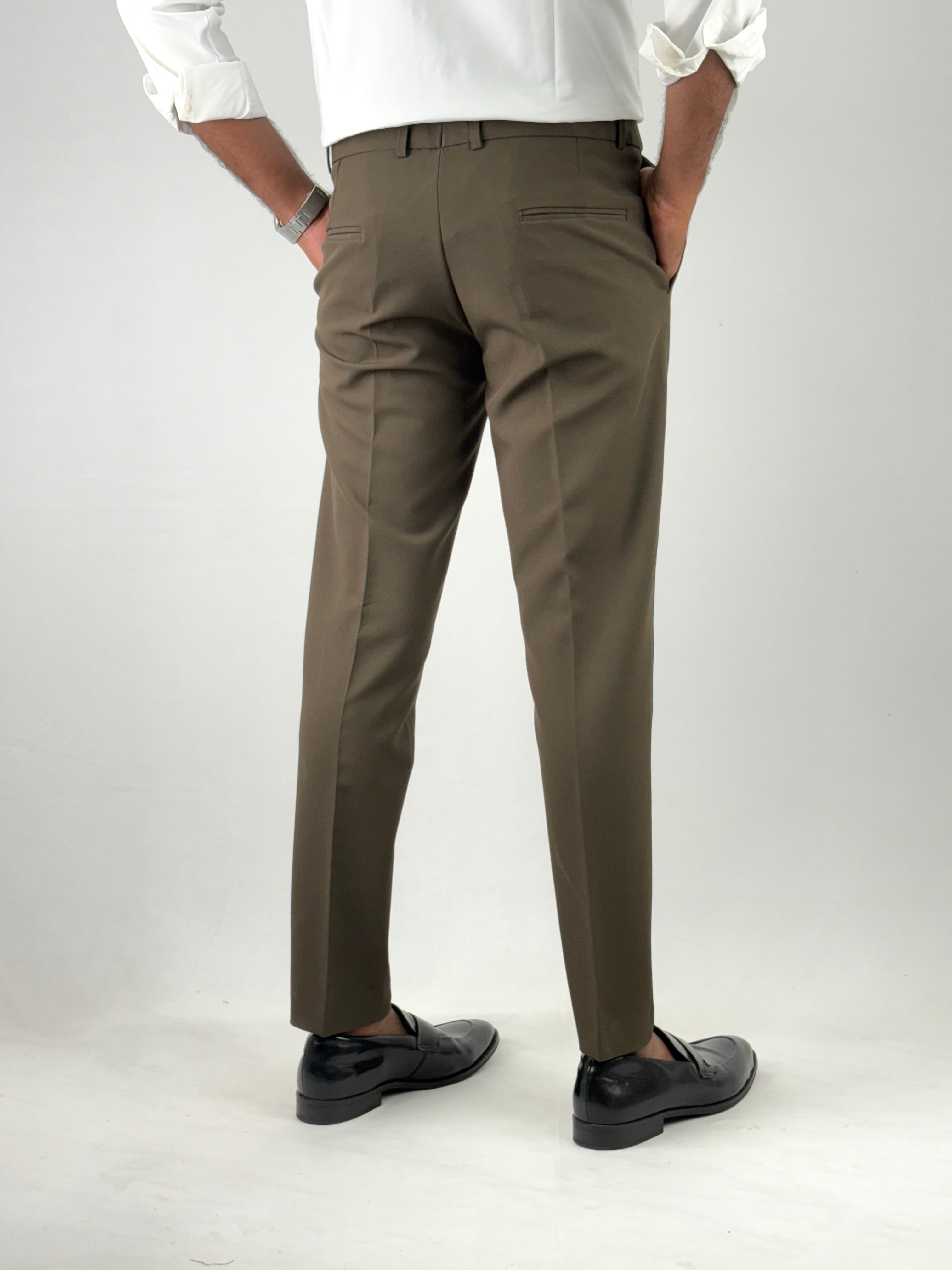Dark Olive Flexiwaist Formal Pant