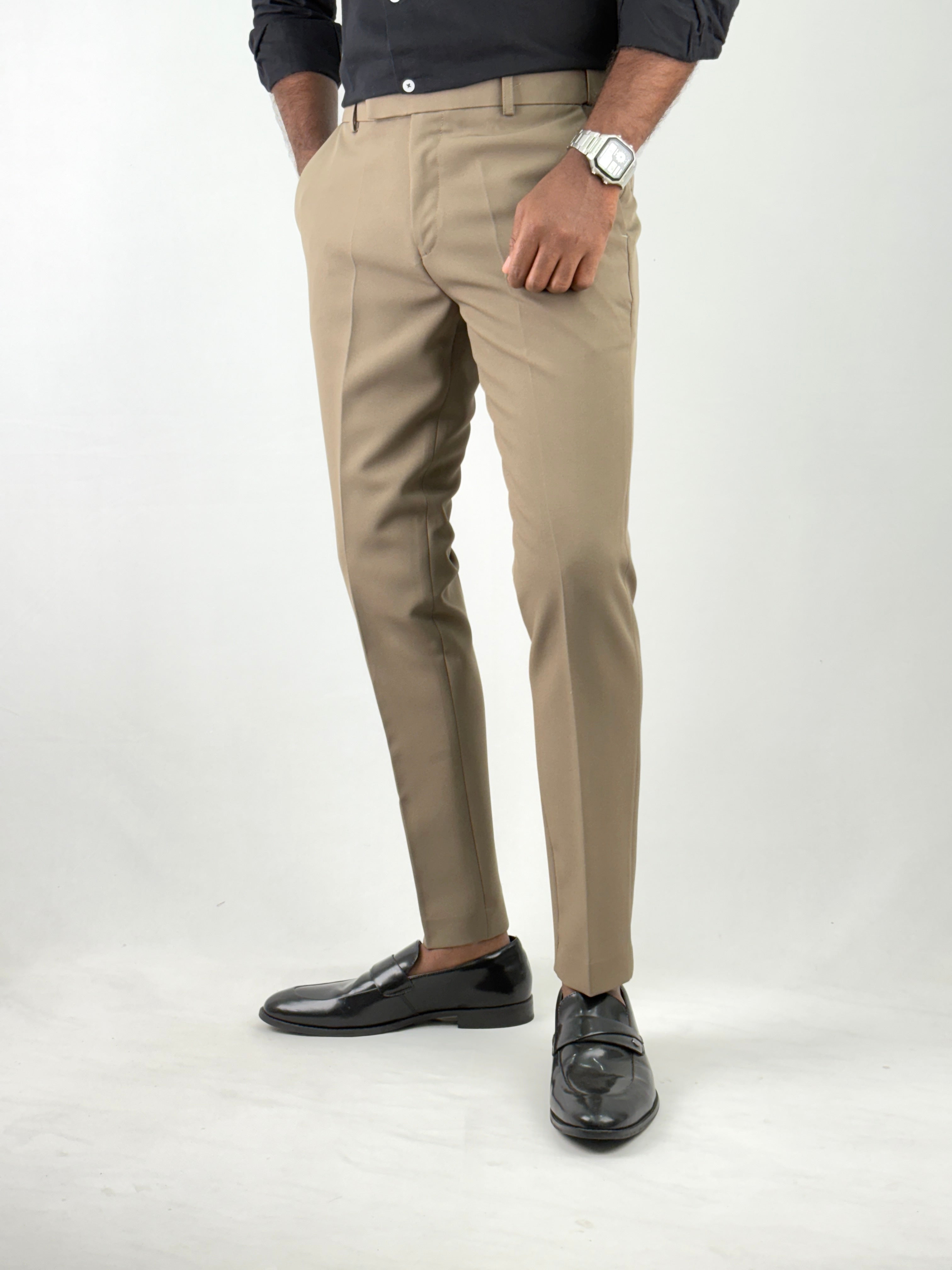 Light Brown Flexiwaist Formal Pant