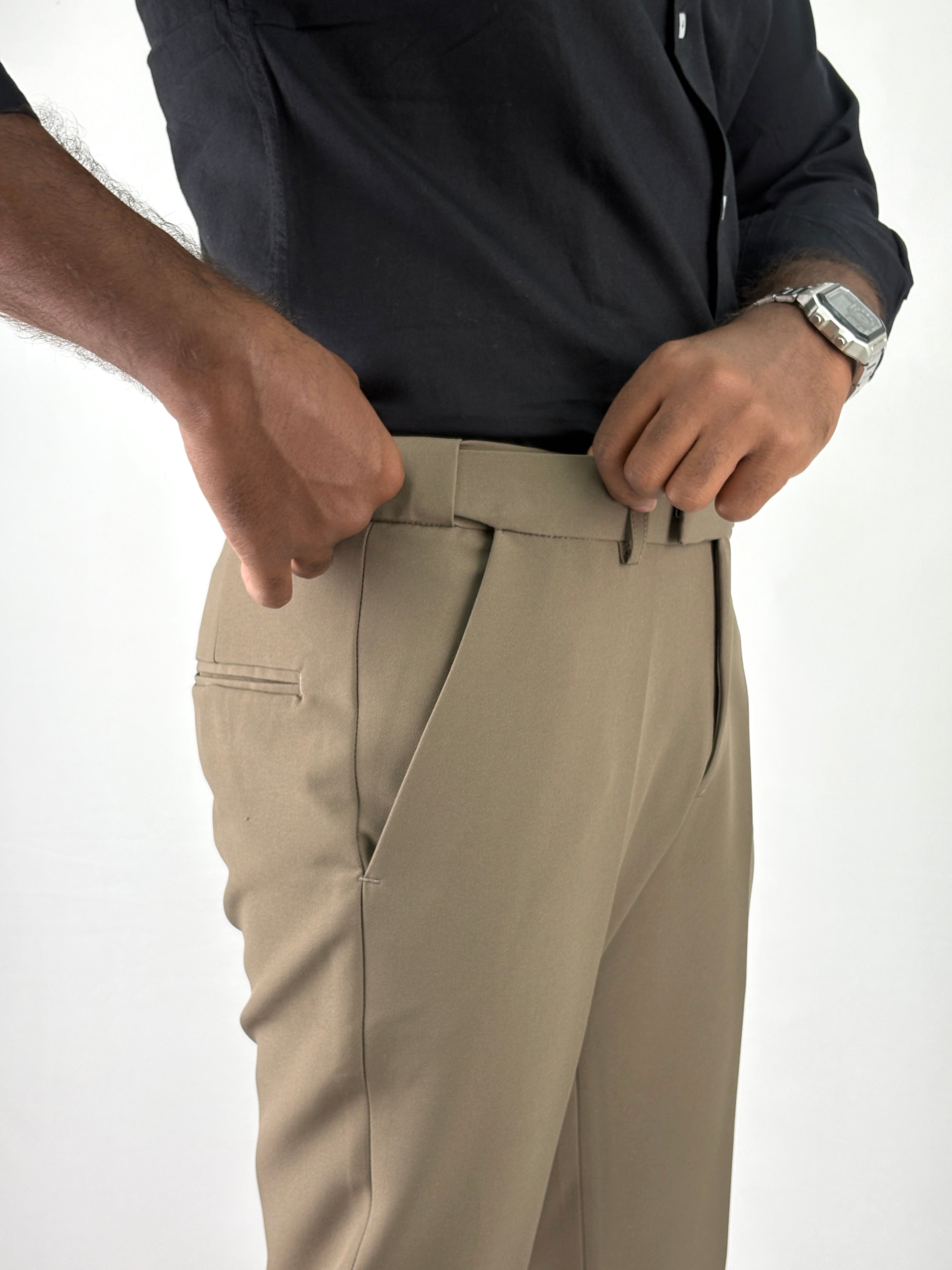 Light Brown Flexiwaist Formal Pant