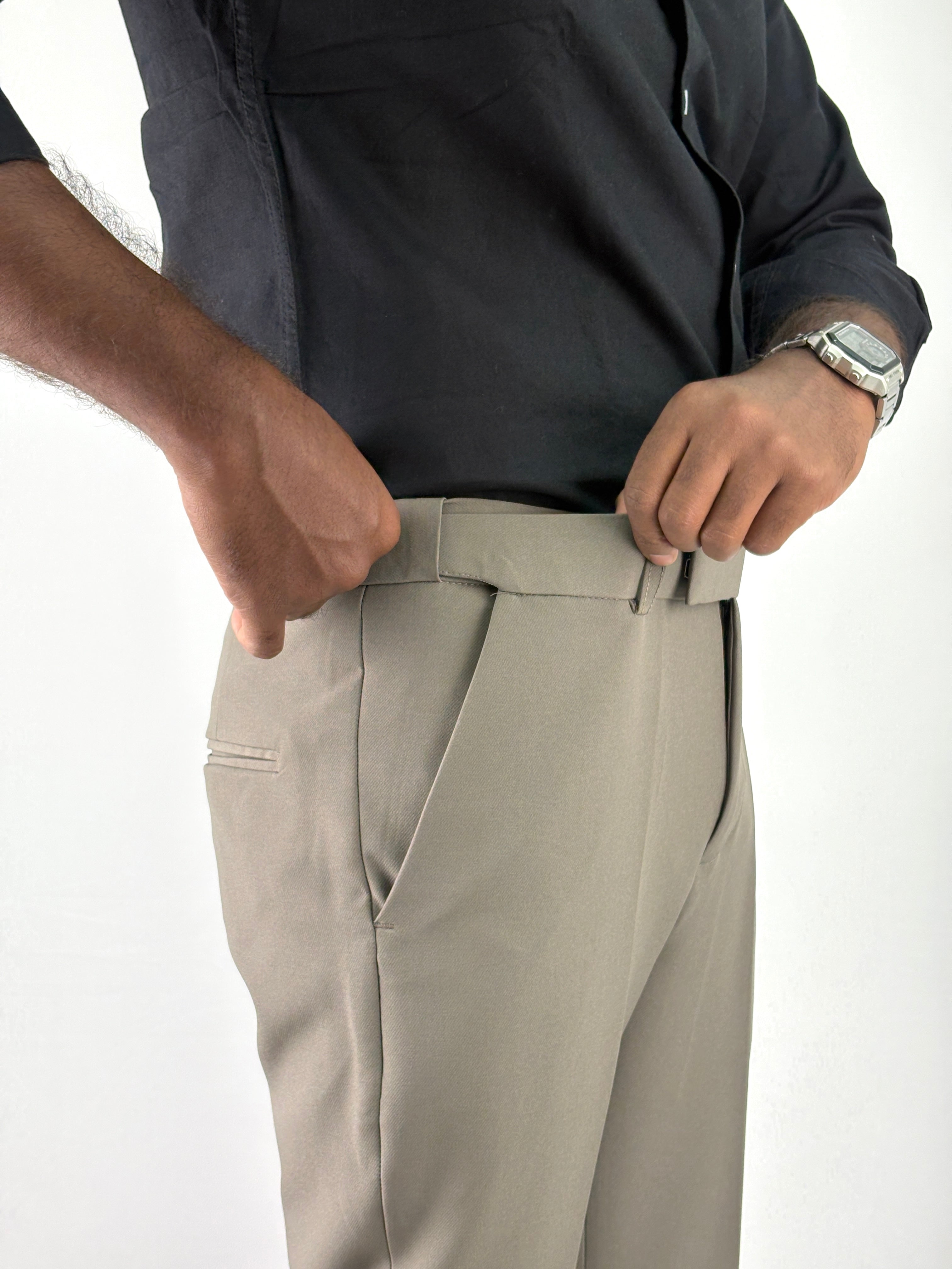 Grey Moss Flexiwaist Formal Pant