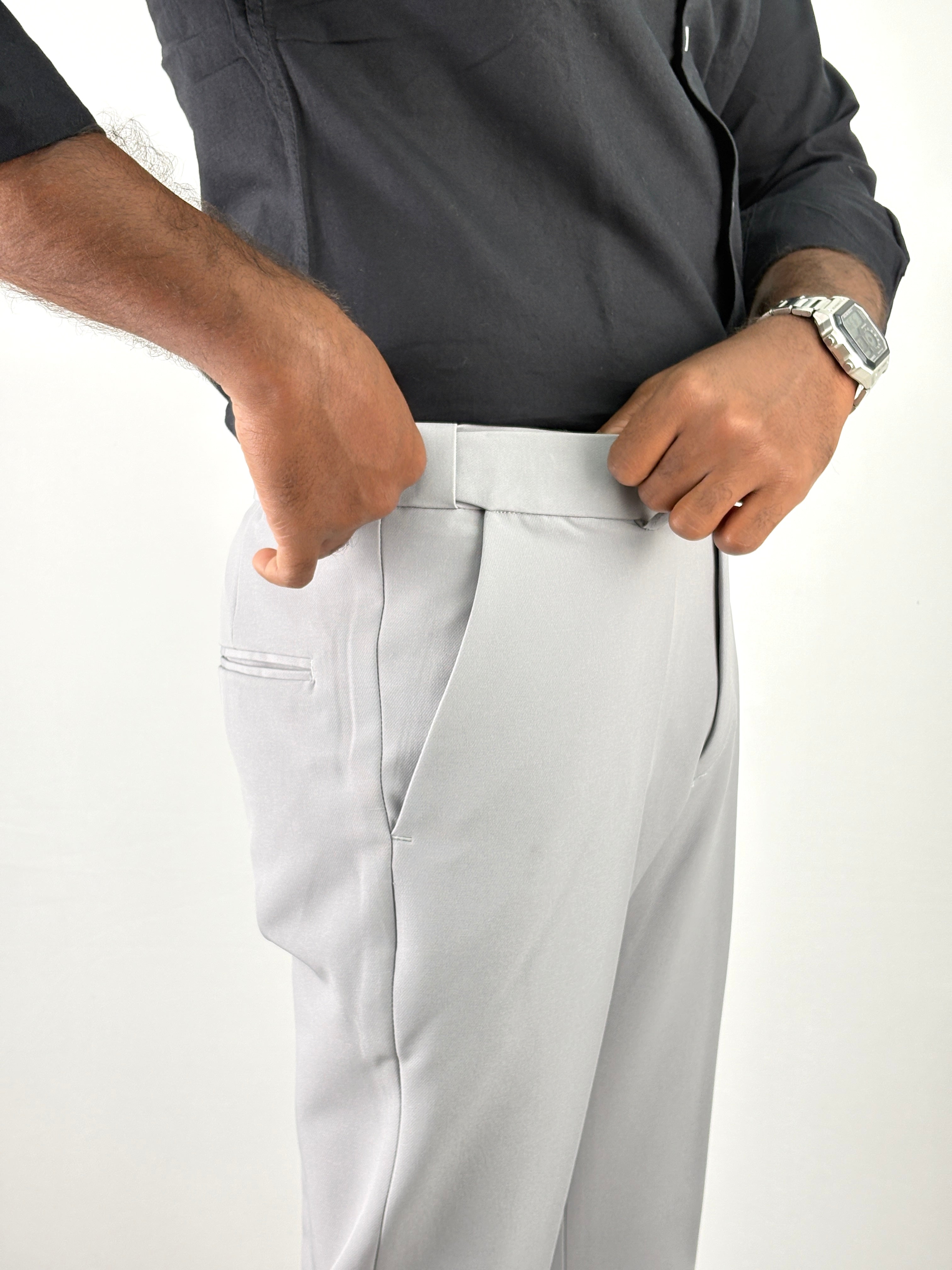 Light Grey Flexiwaist Formal Pant