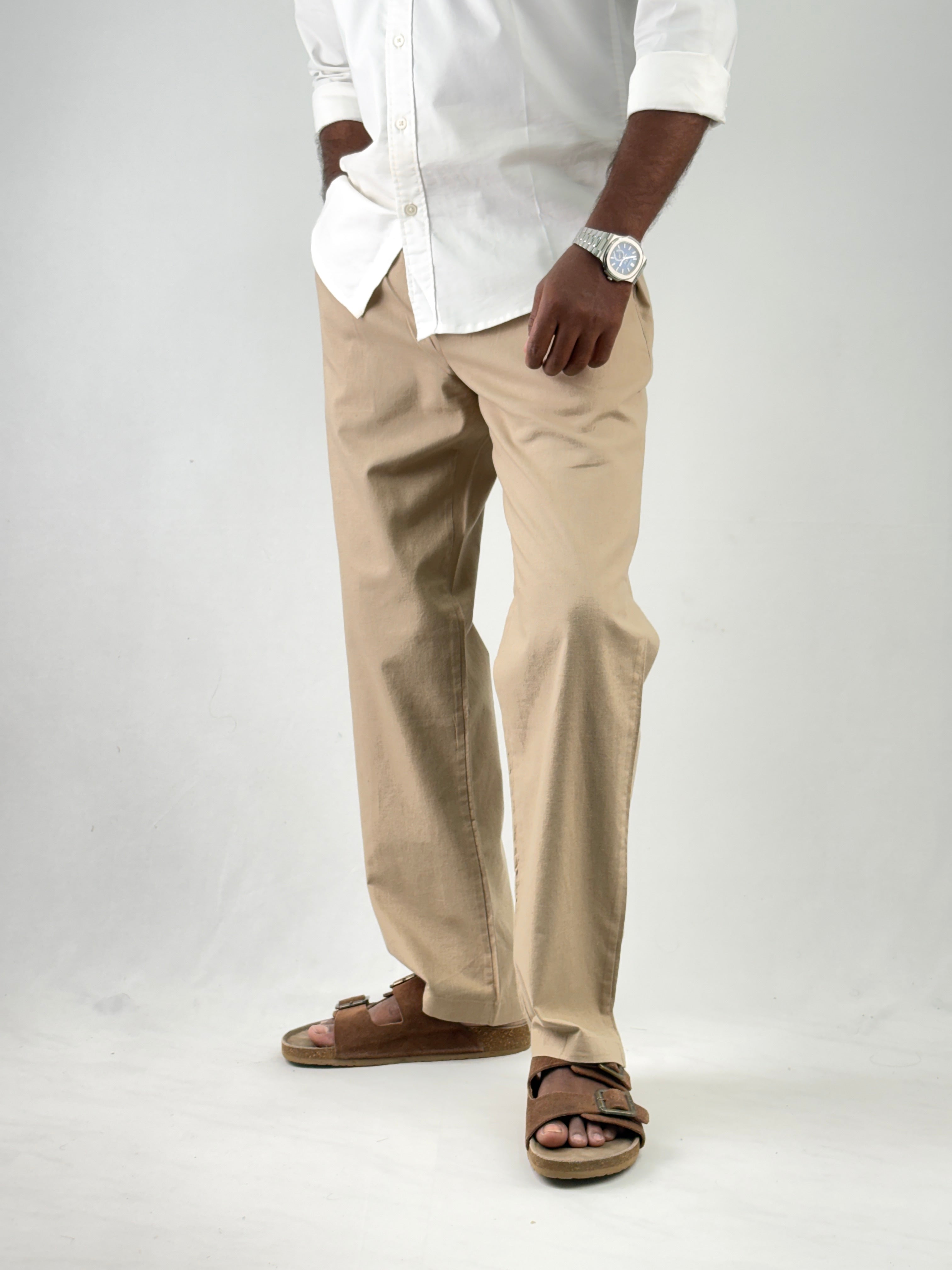 Sandal Relaxed Fit Linen Pant 3