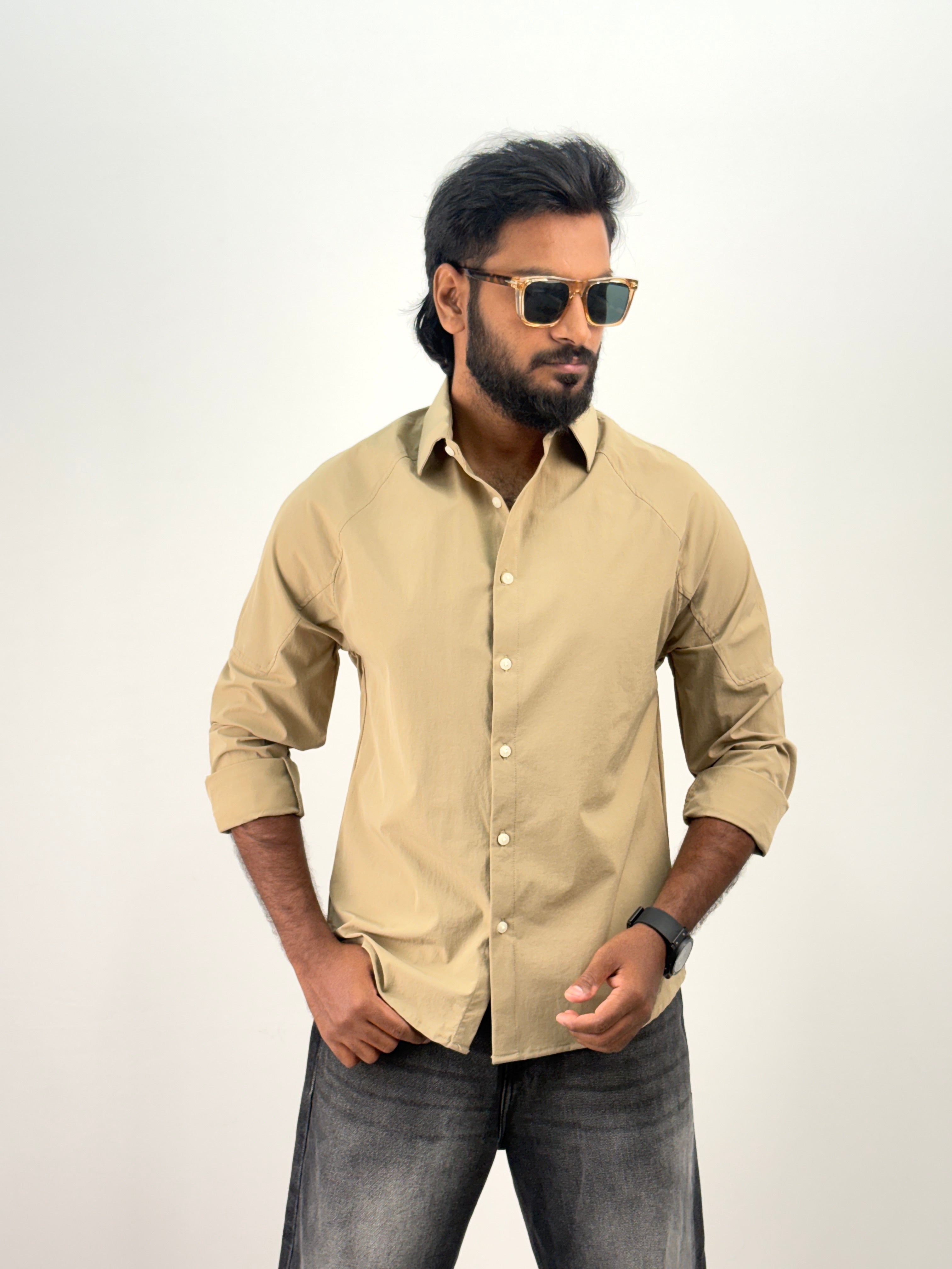 Beige Oversized Shirt