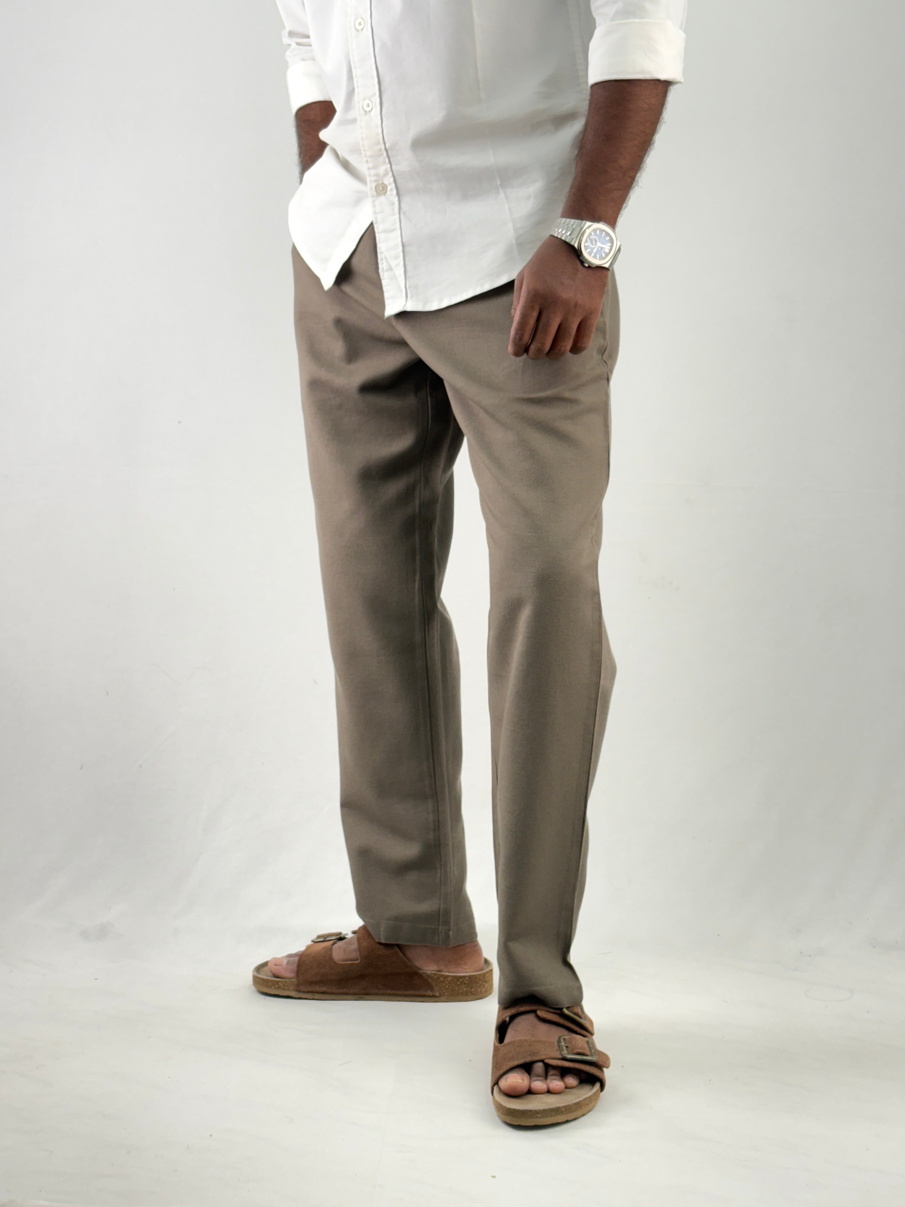 Olive Relaxed Fit Linen Pant 3