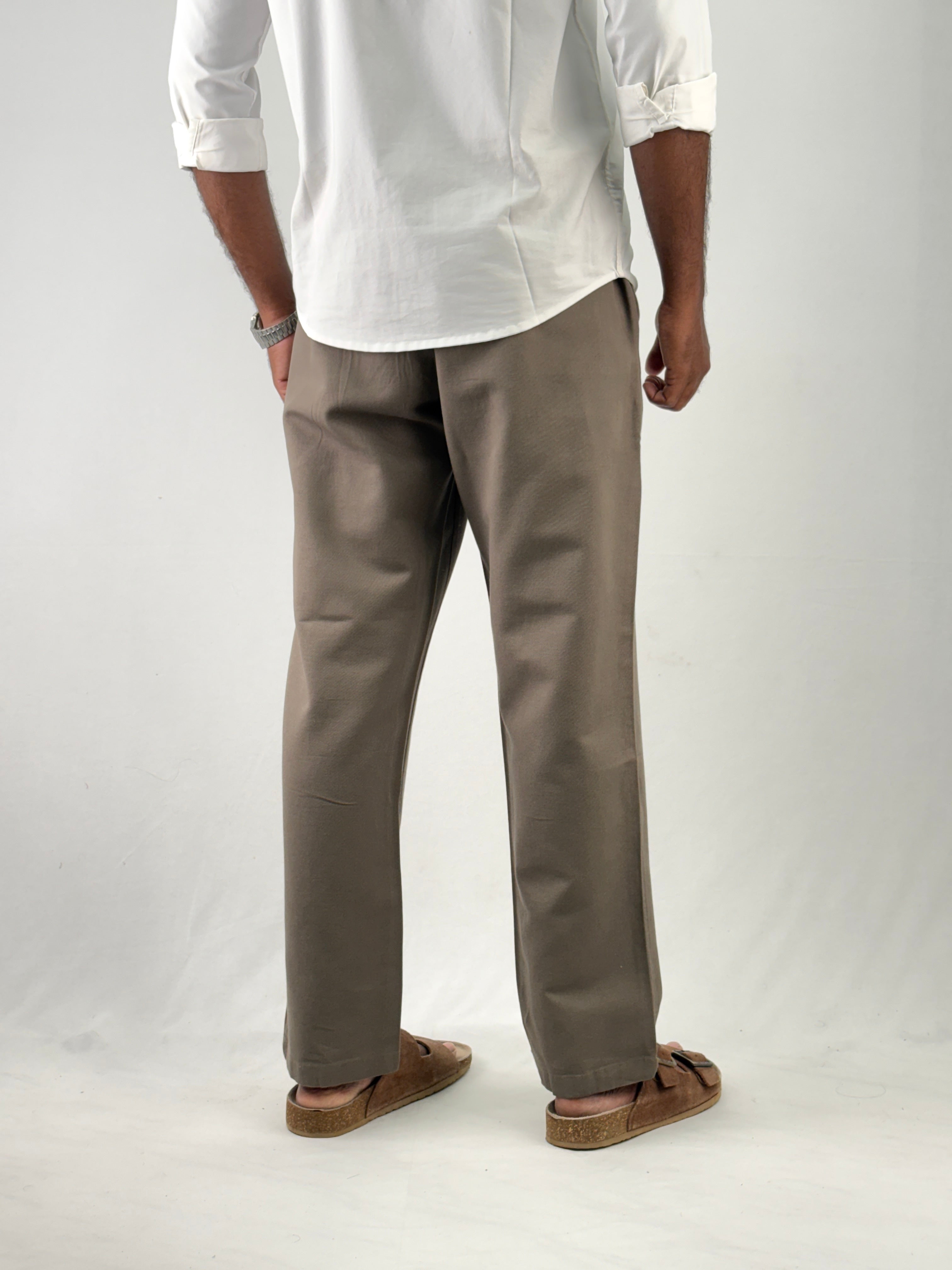 Olive Relaxed Fit Linen Pant 3