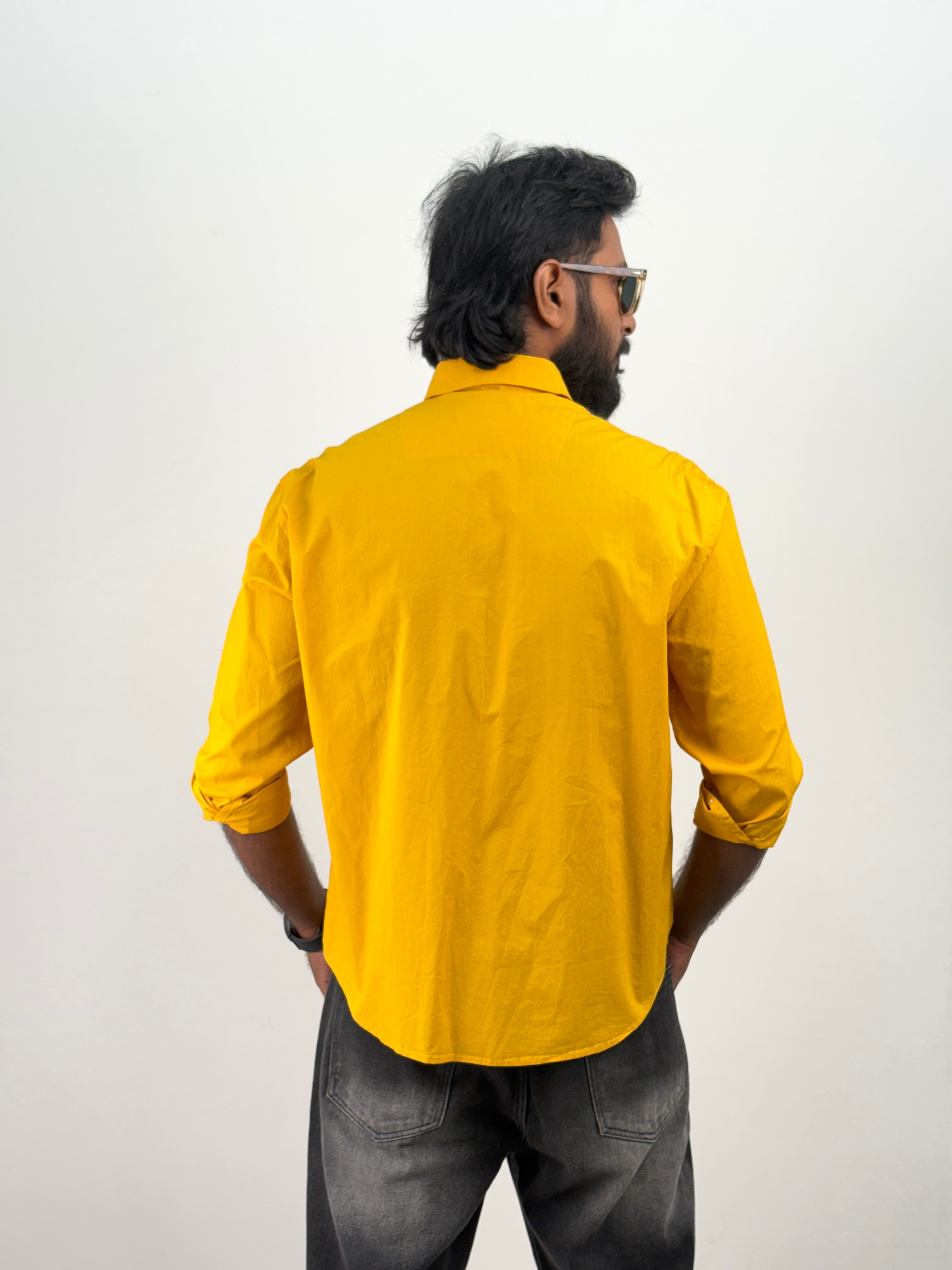 Mustard Embroidery Shirt