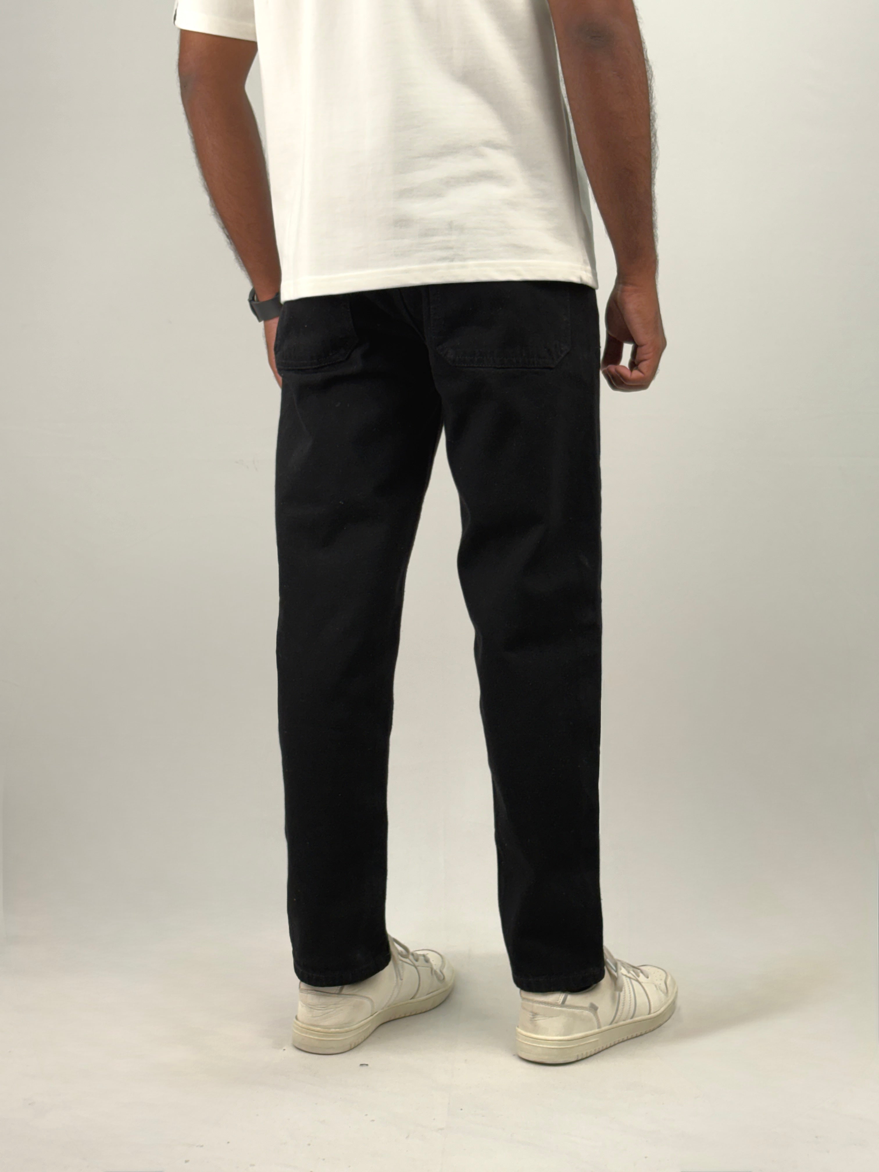 Black Semi Baggy Jean
