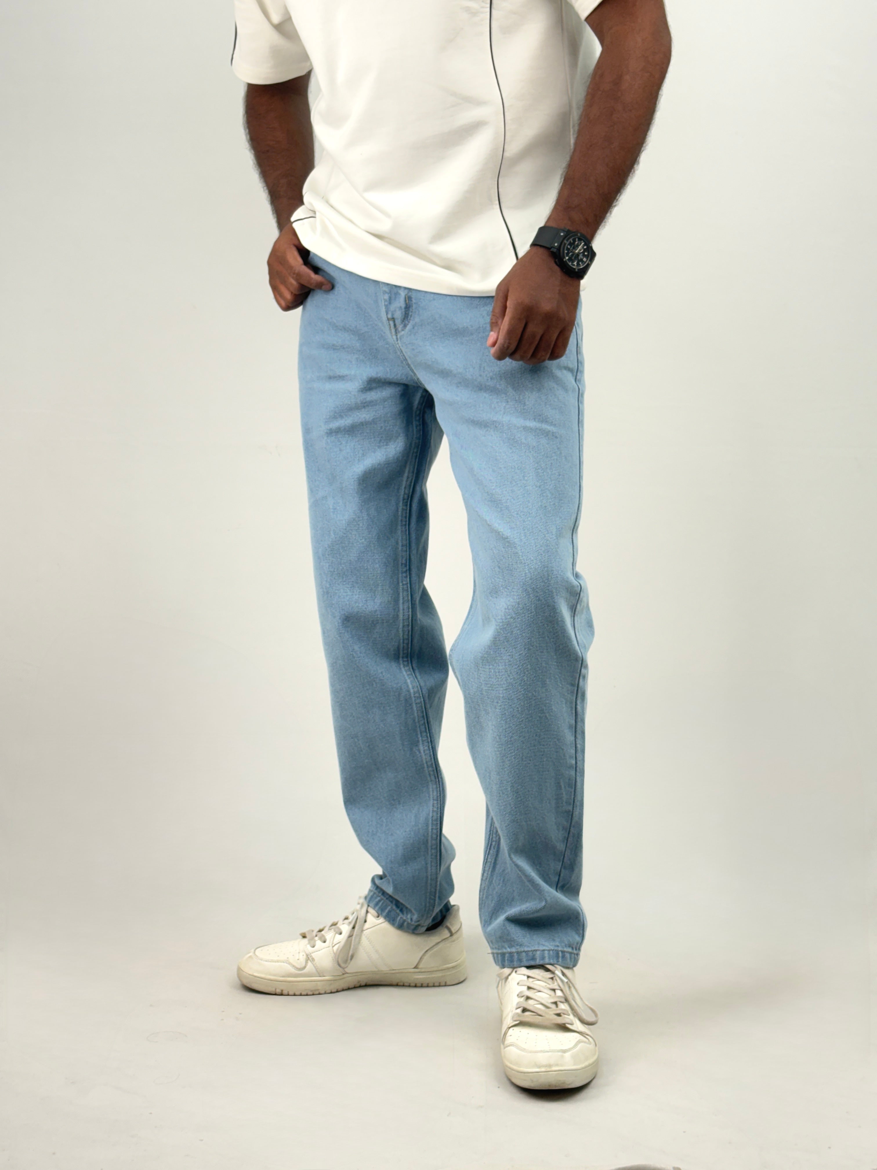Light Blue Semi Baggy Jean