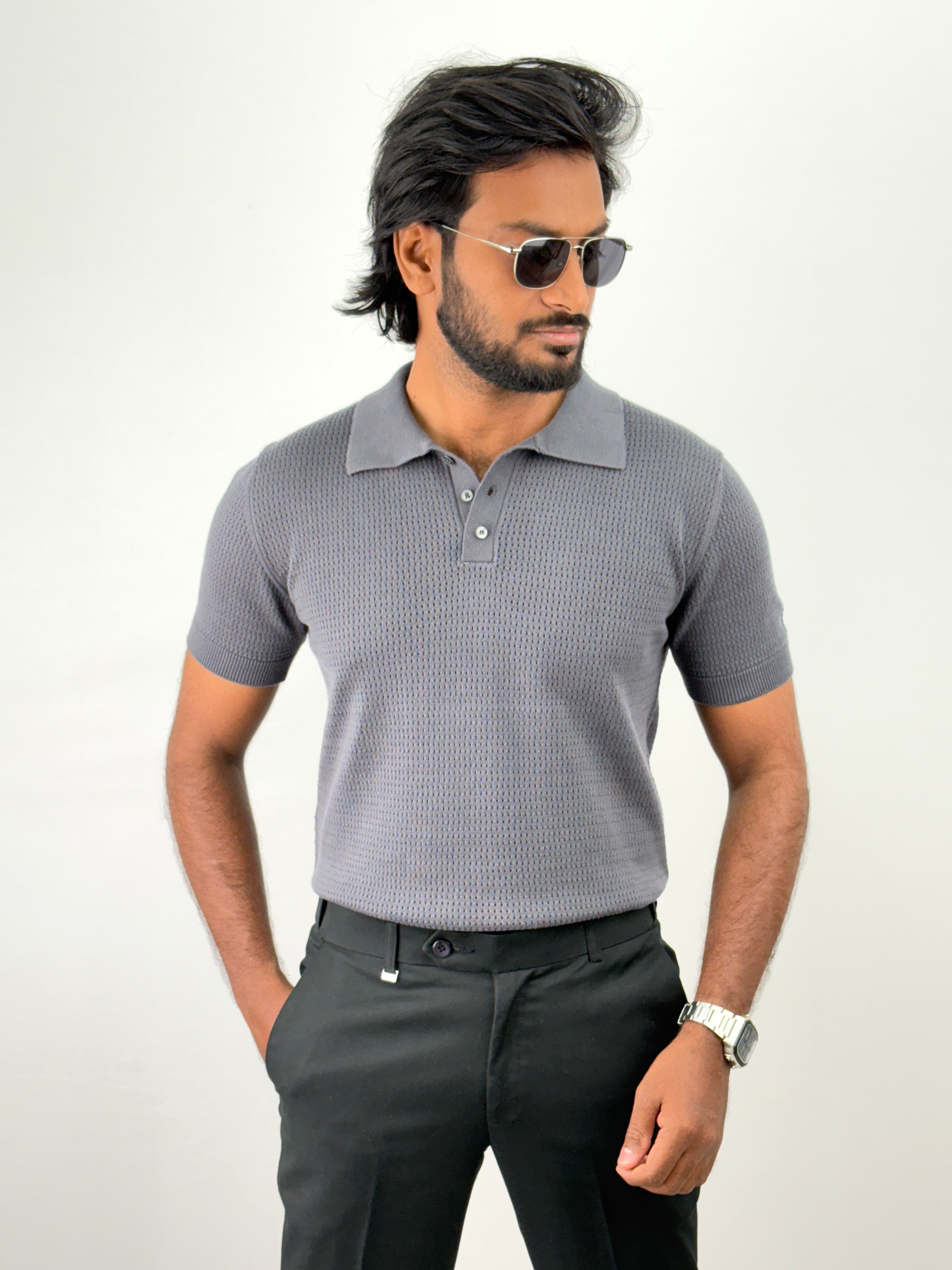 Dark Grey Polo T-Shirts
