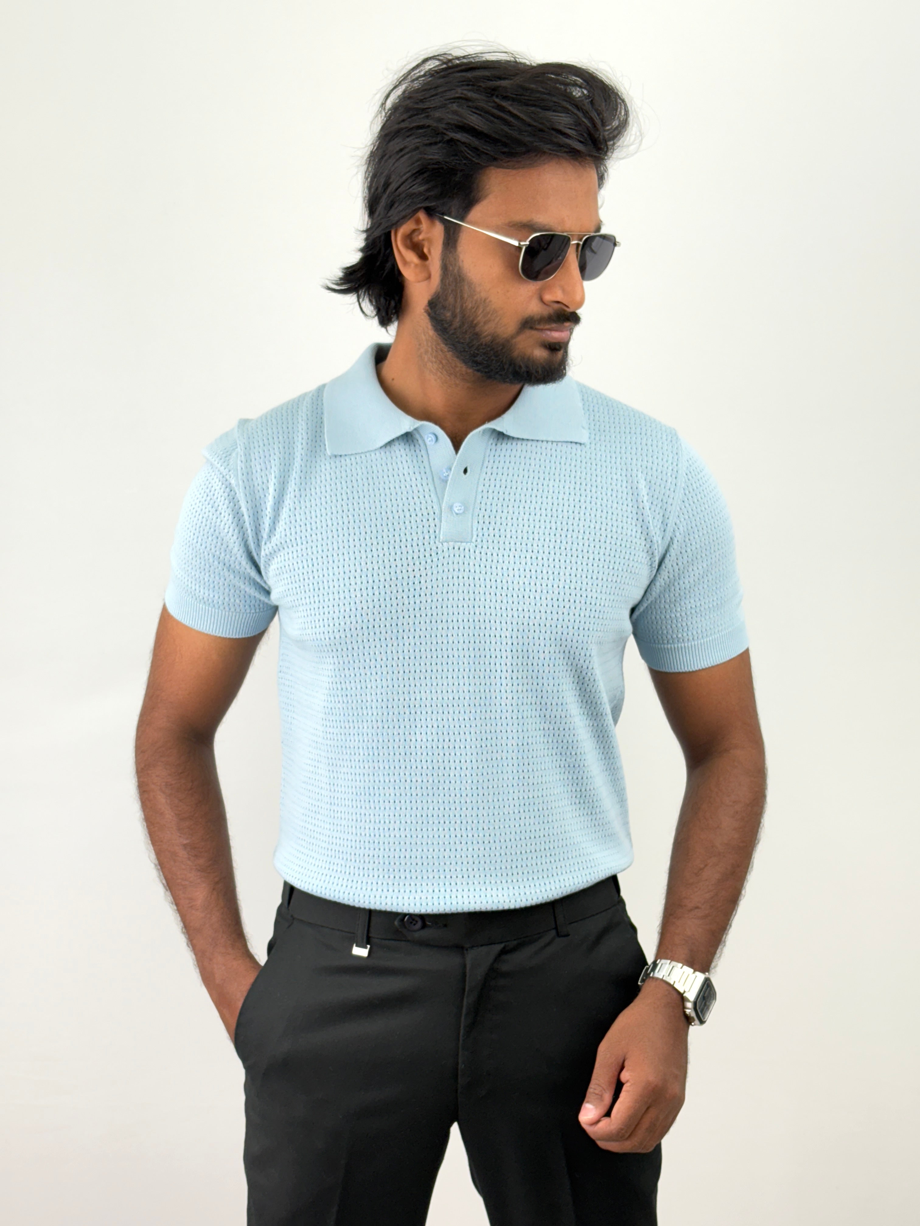 Ice Blue Polo T-Shirts