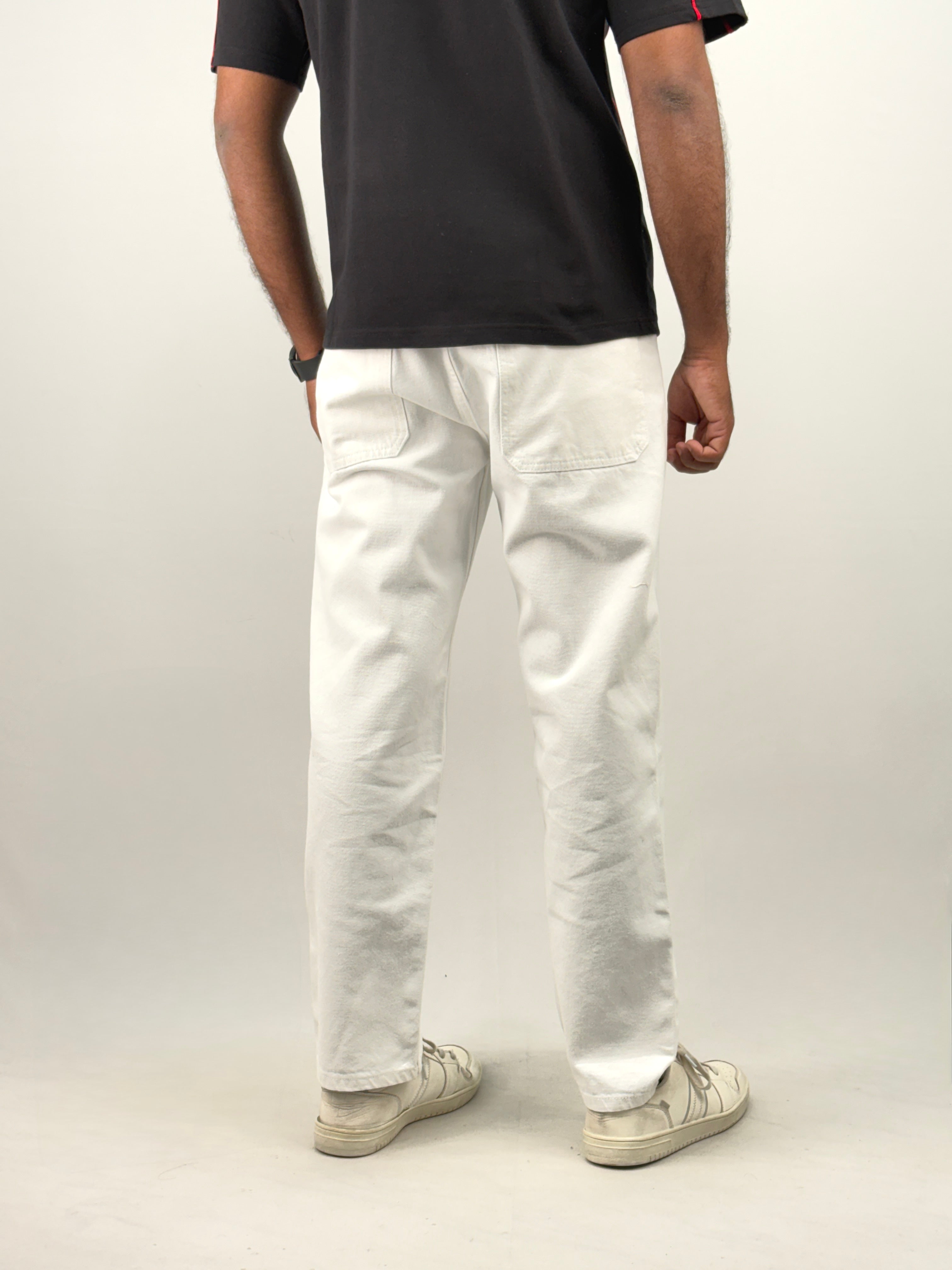 White Semi Baggy Jean