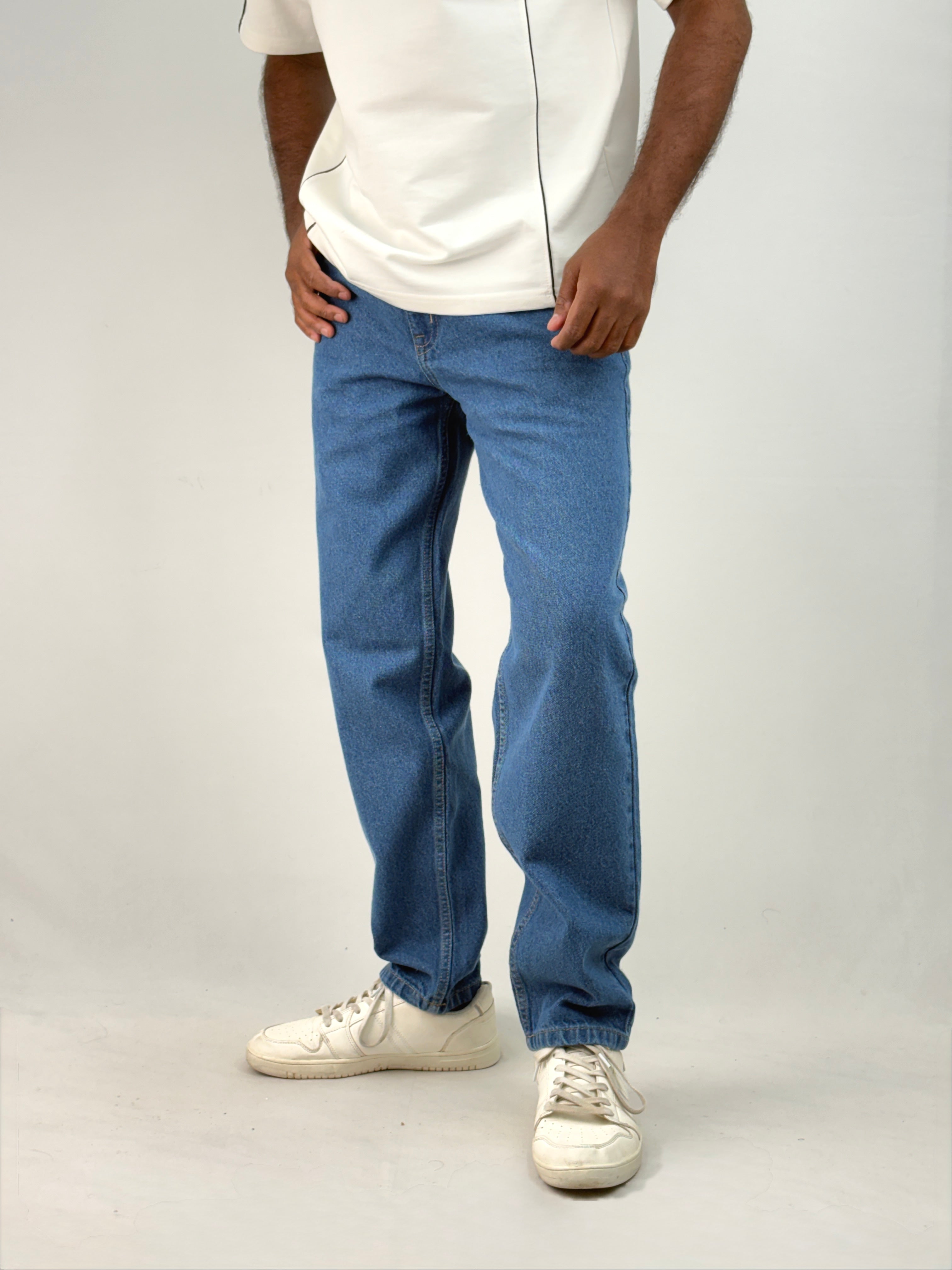 Blue Semi Baggy Jean