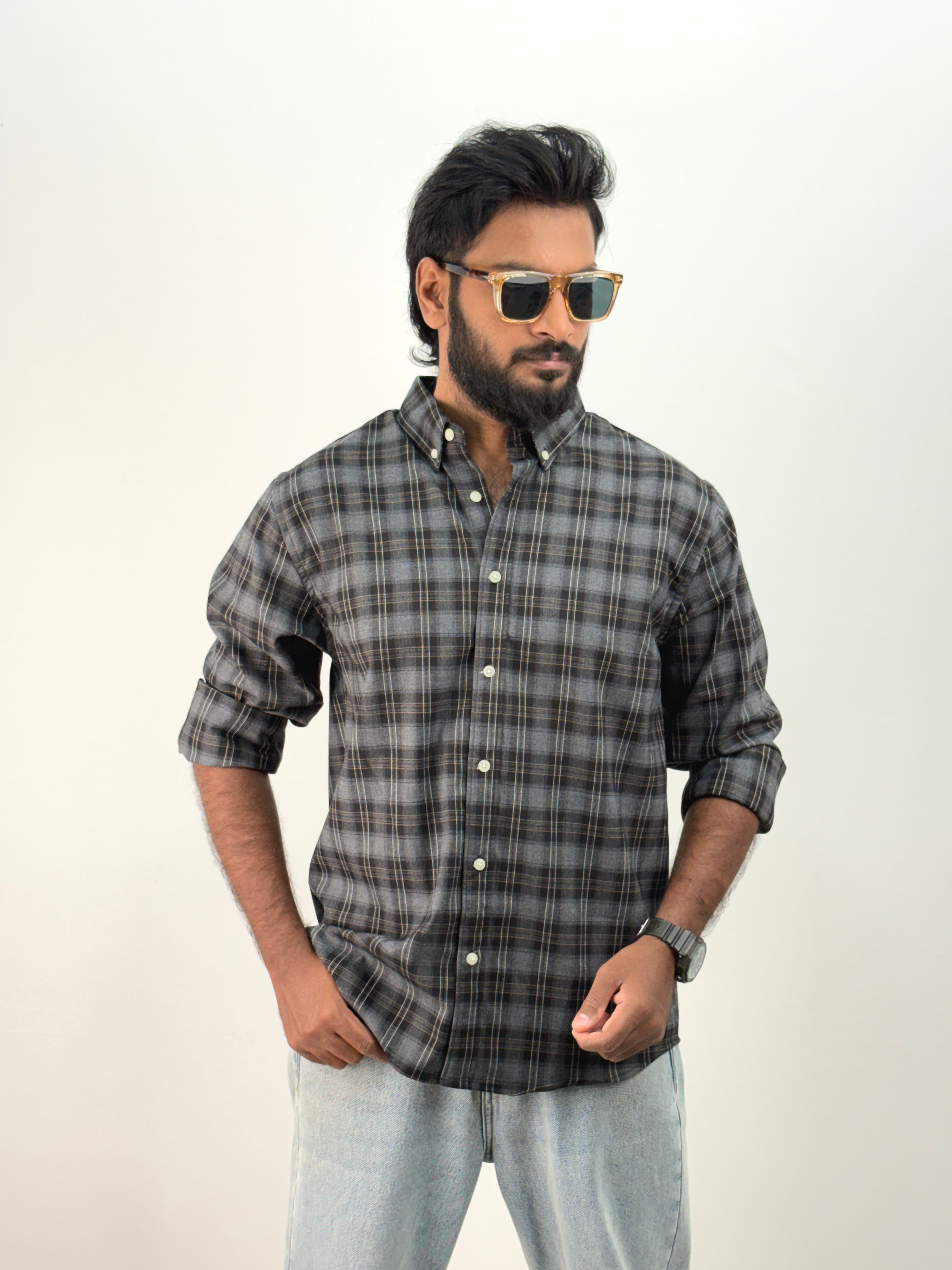 Charcoal Flannel Shirt