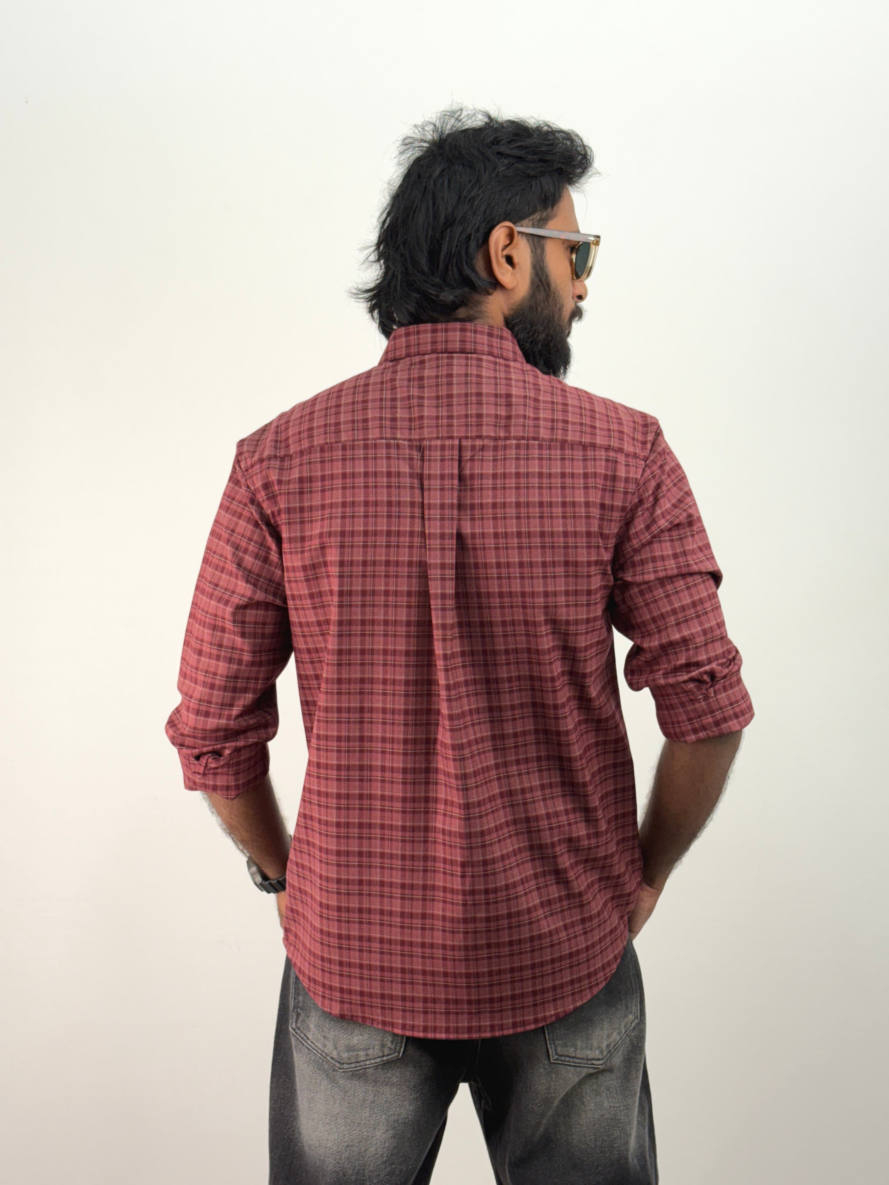 Burgundy Flannel Shirt