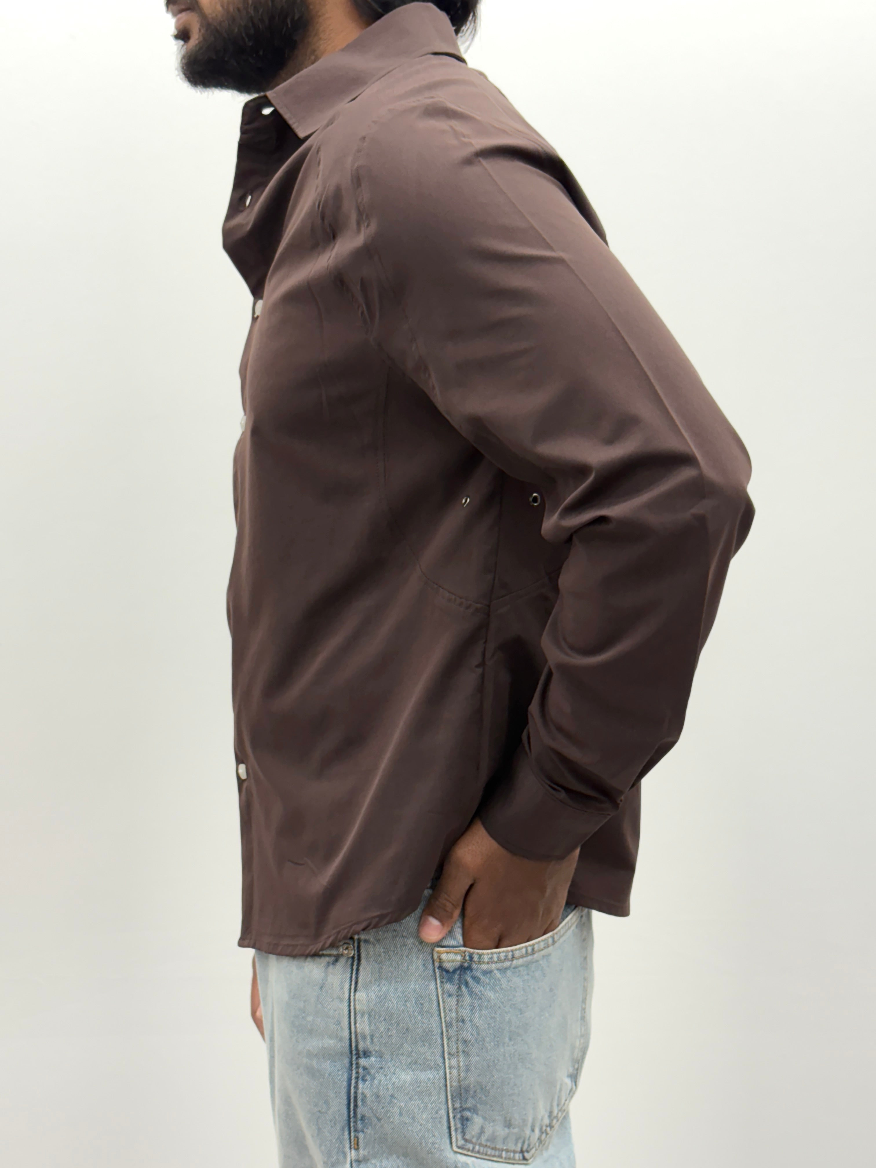 Coffee Brown Oversized Shirt