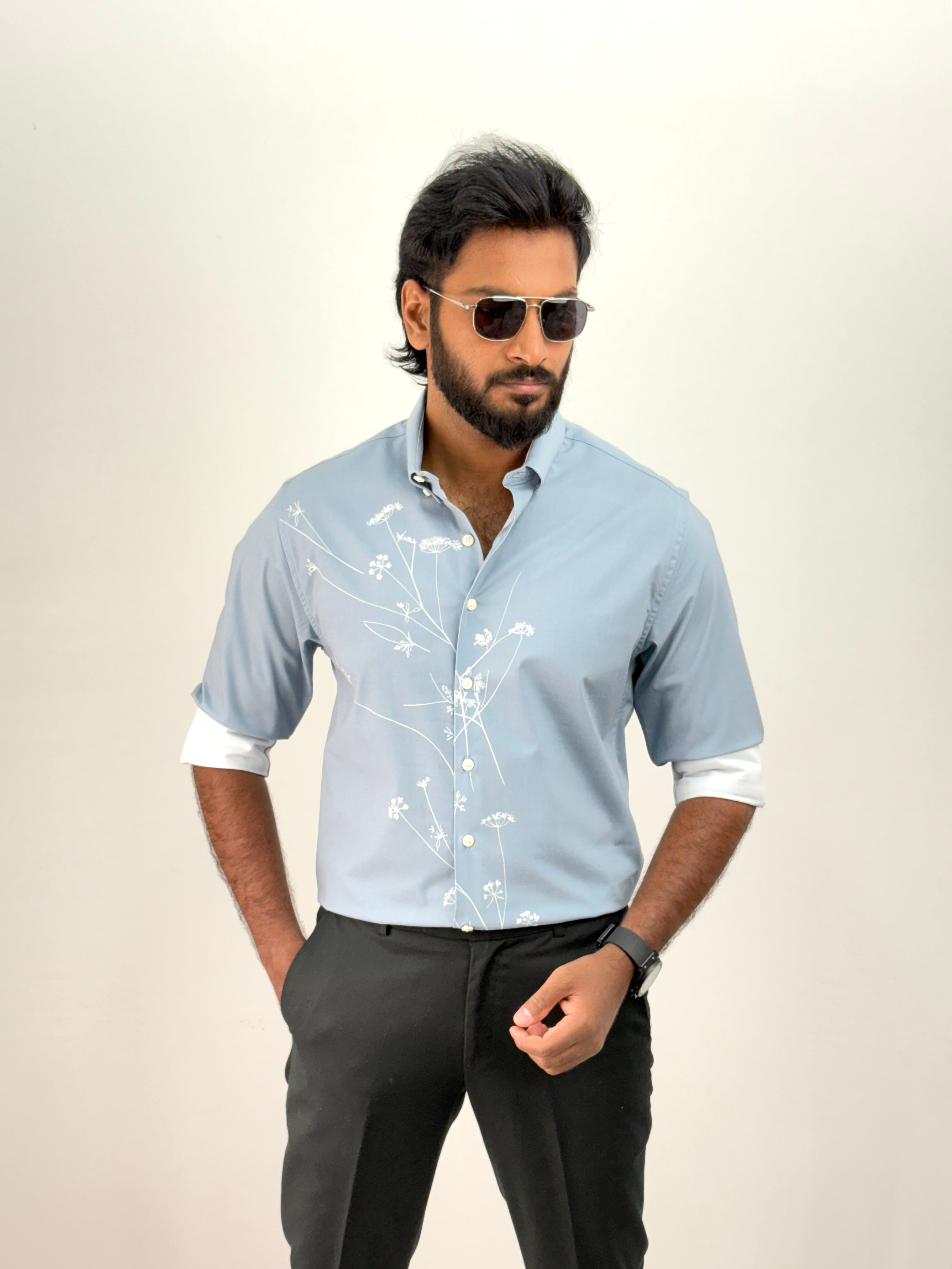 Blue IMP Printed Shirt