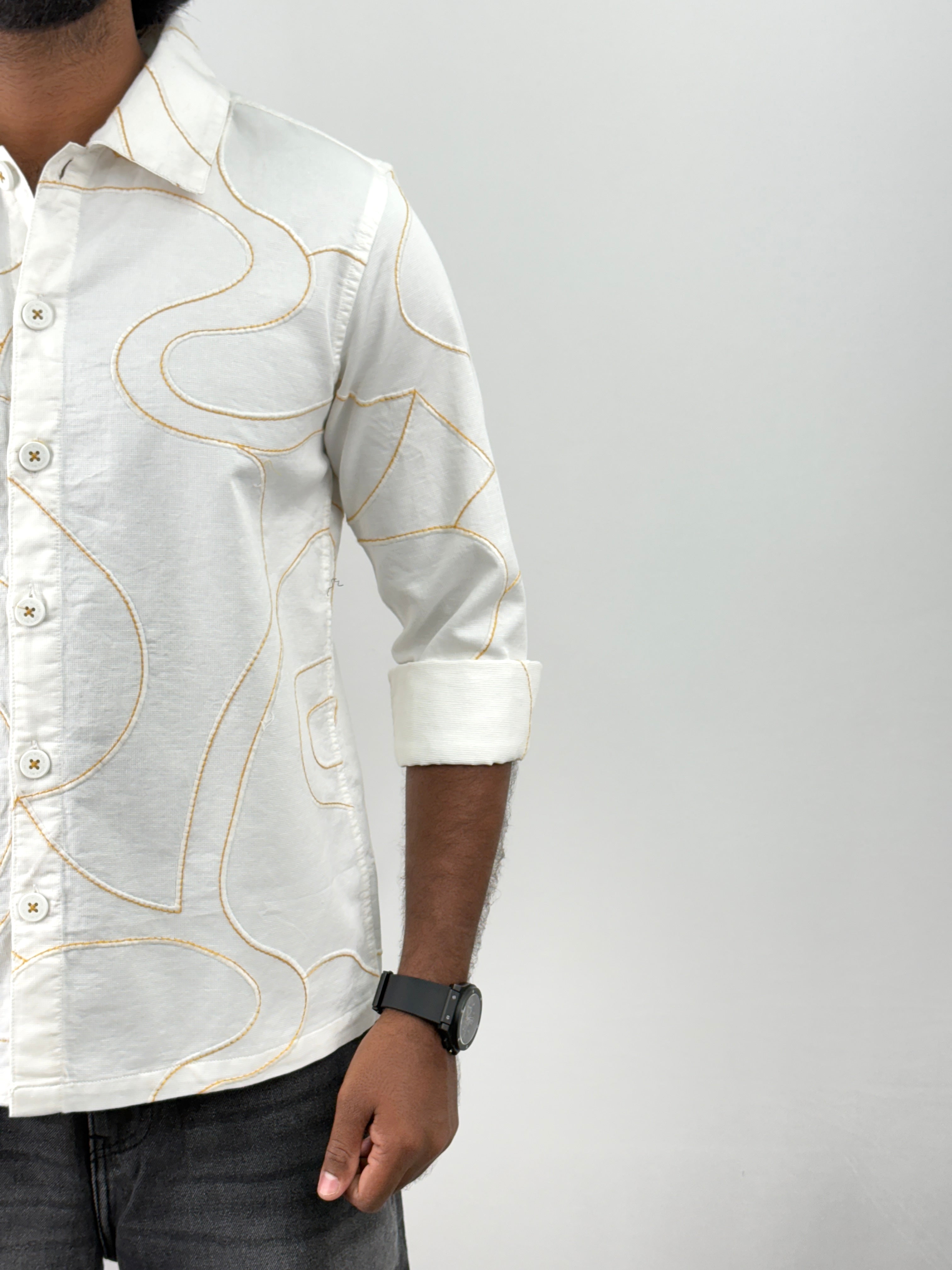 White Embroidery Shacket