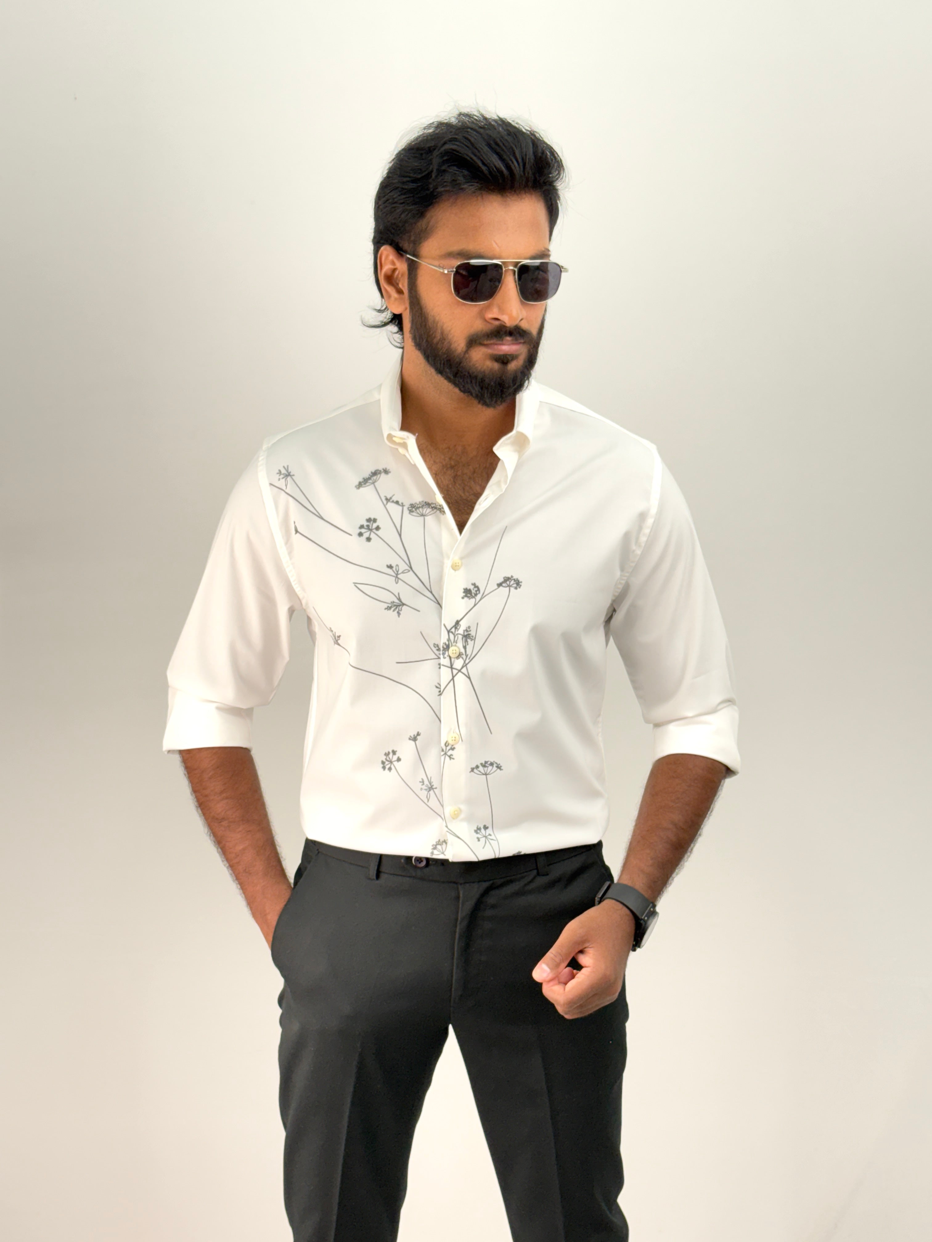 White IMP Printed Shirt