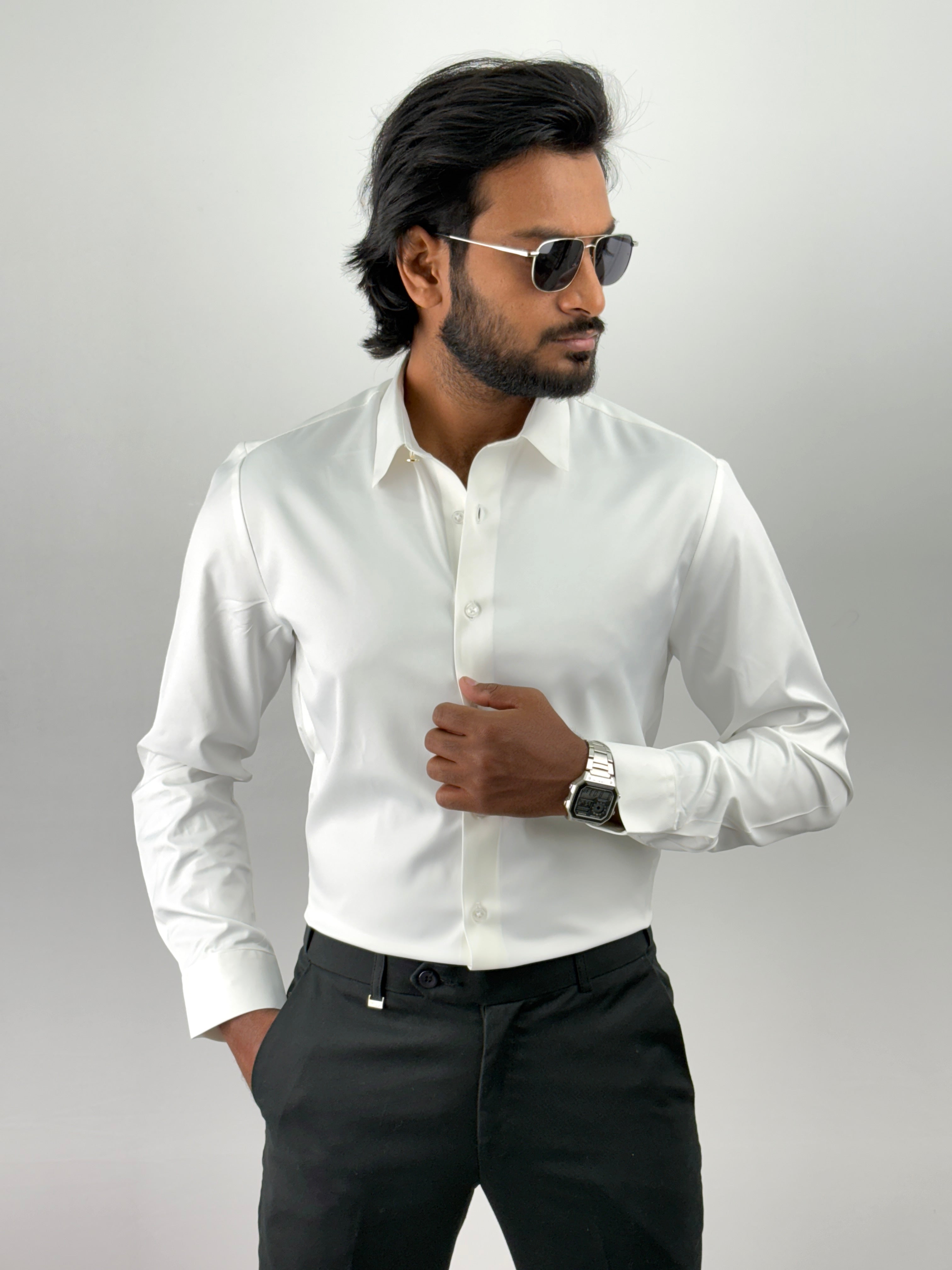 White Sateen Shirt