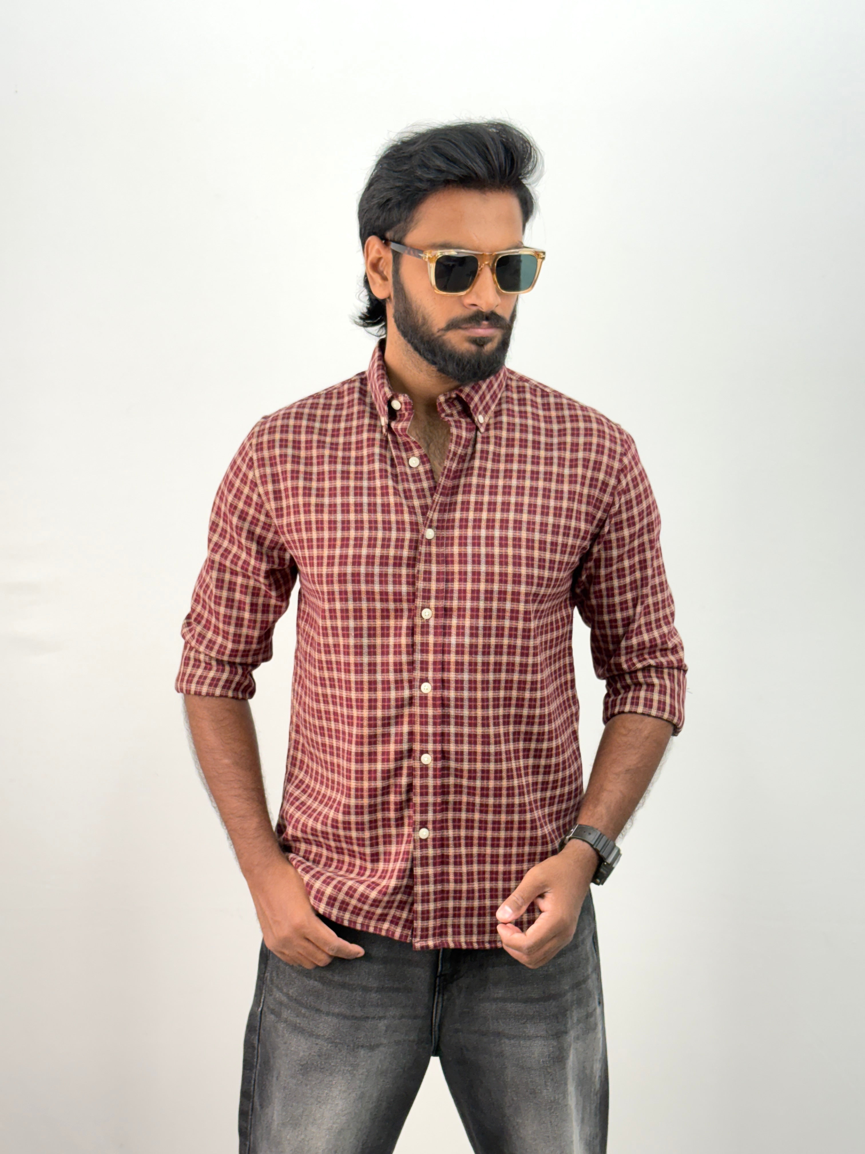 Brick Red Flannel Shirt
