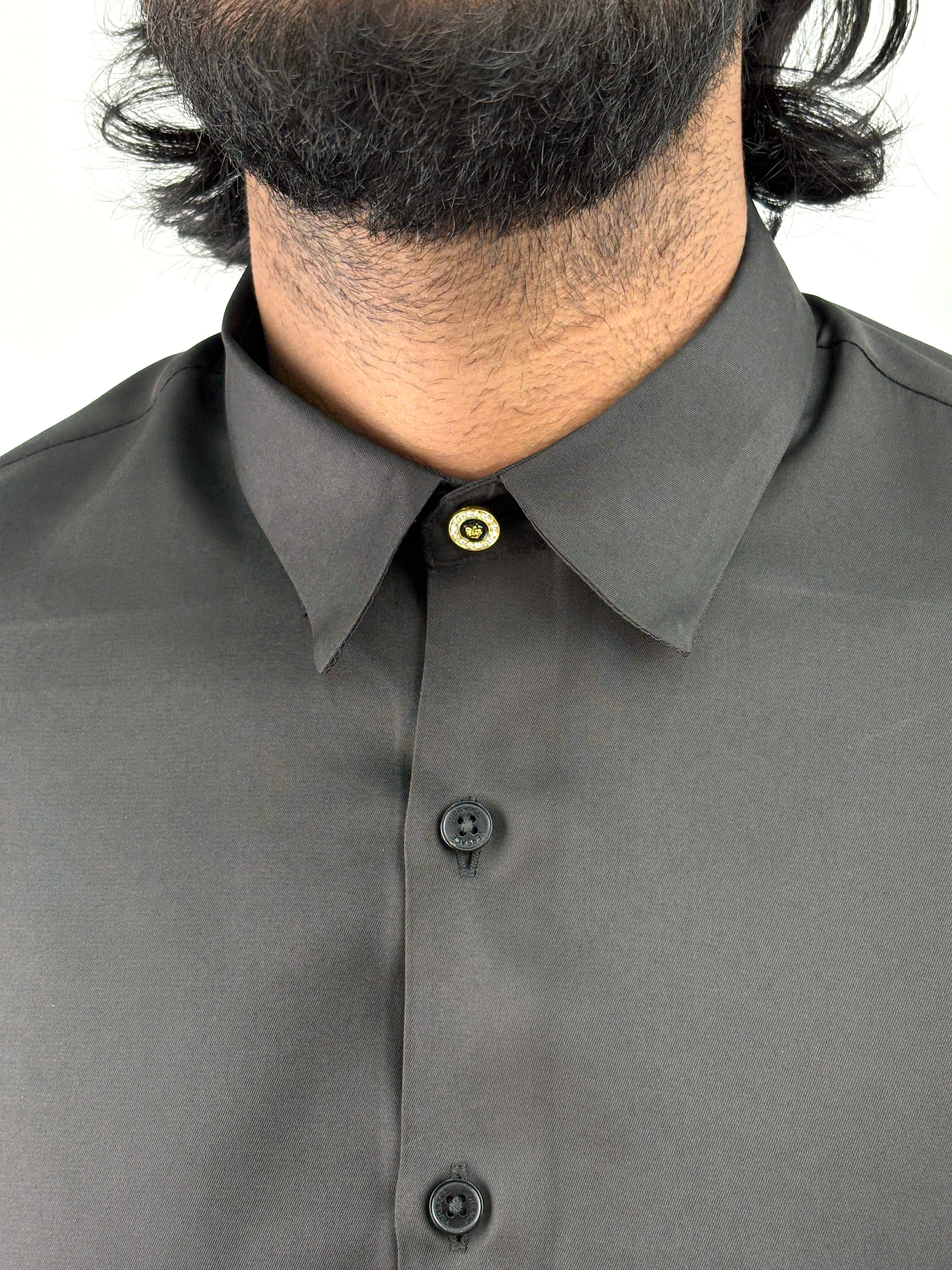 Black Sateen Shirt