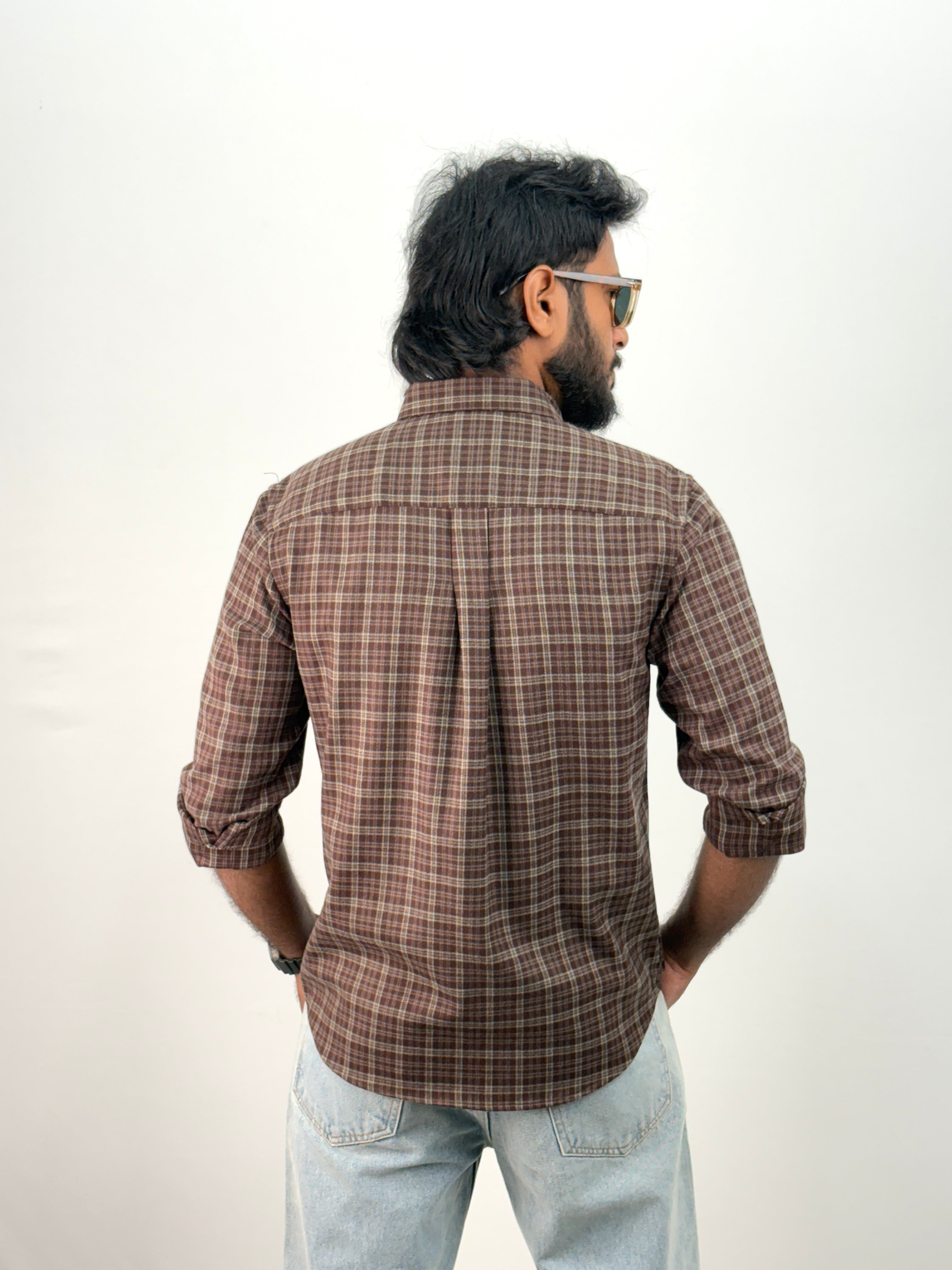 Dark Brown Flannel Shirt