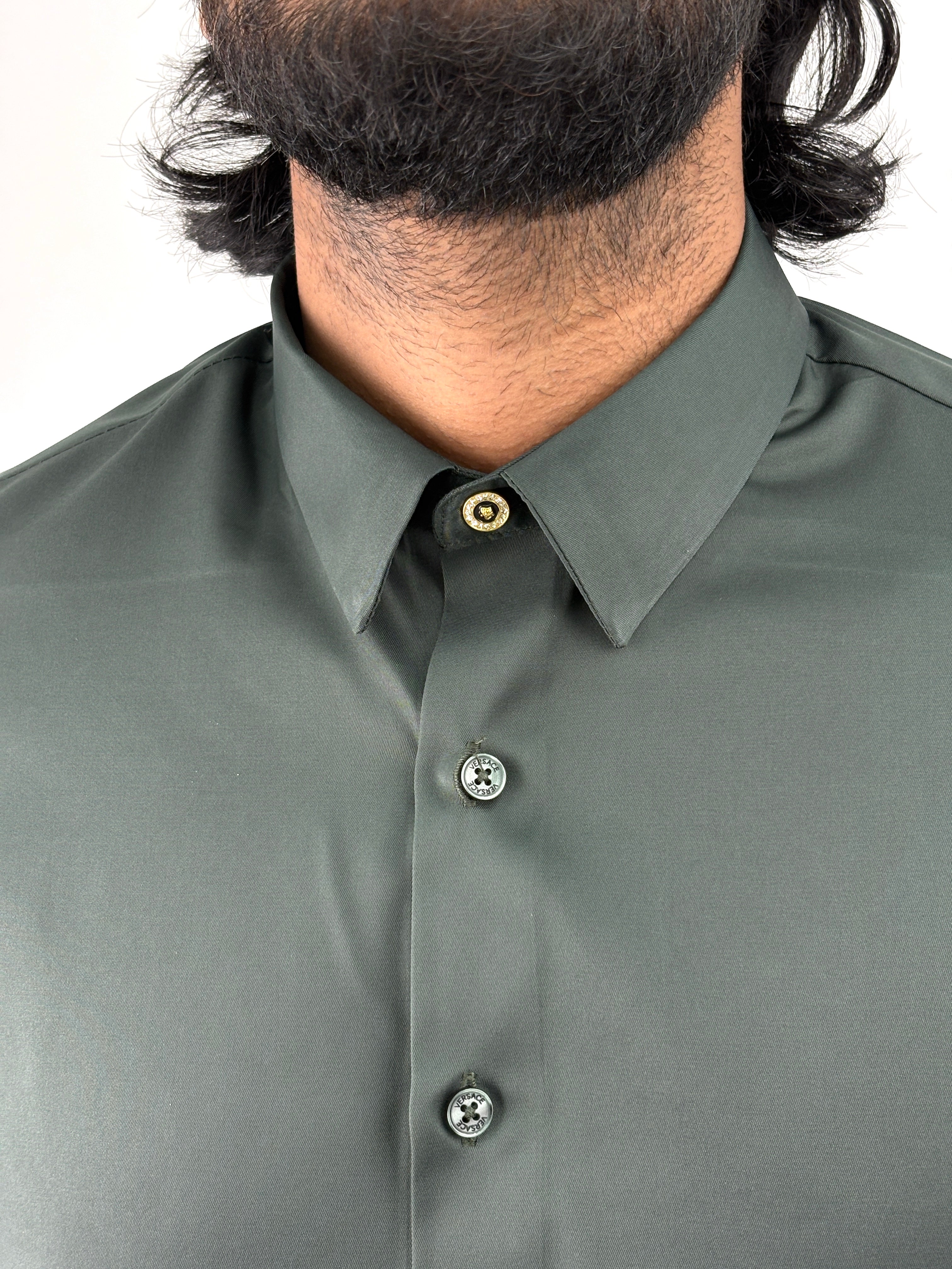 Dark Green Sateen Shirt