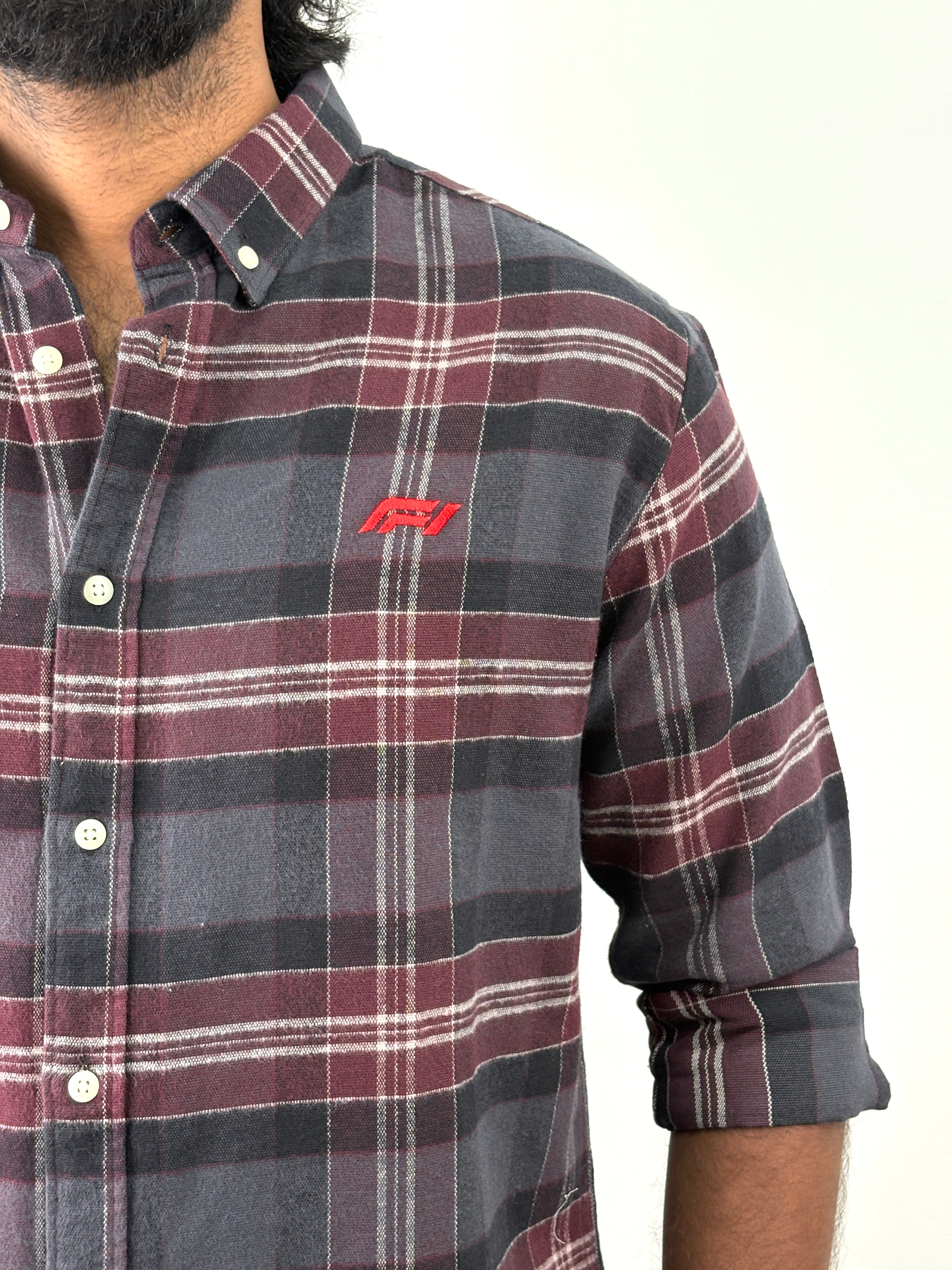 Burgundy Flannel Shirts