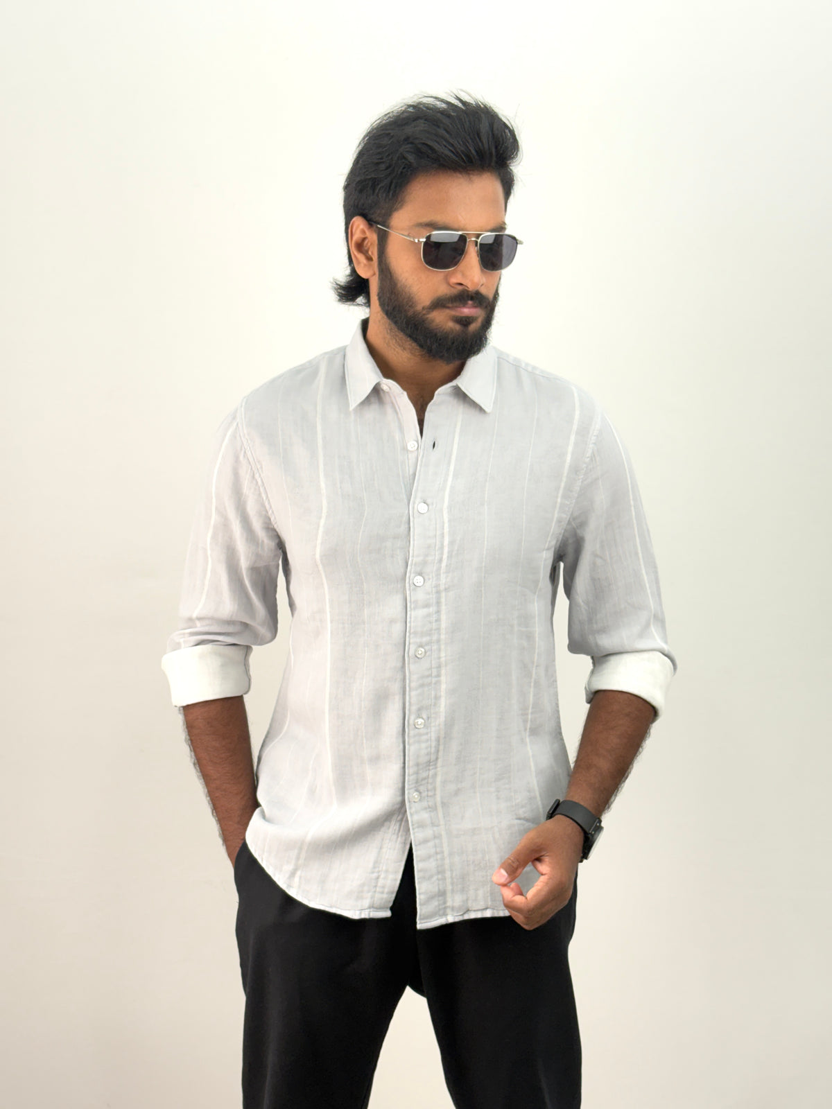 Grey Stripe Shirt