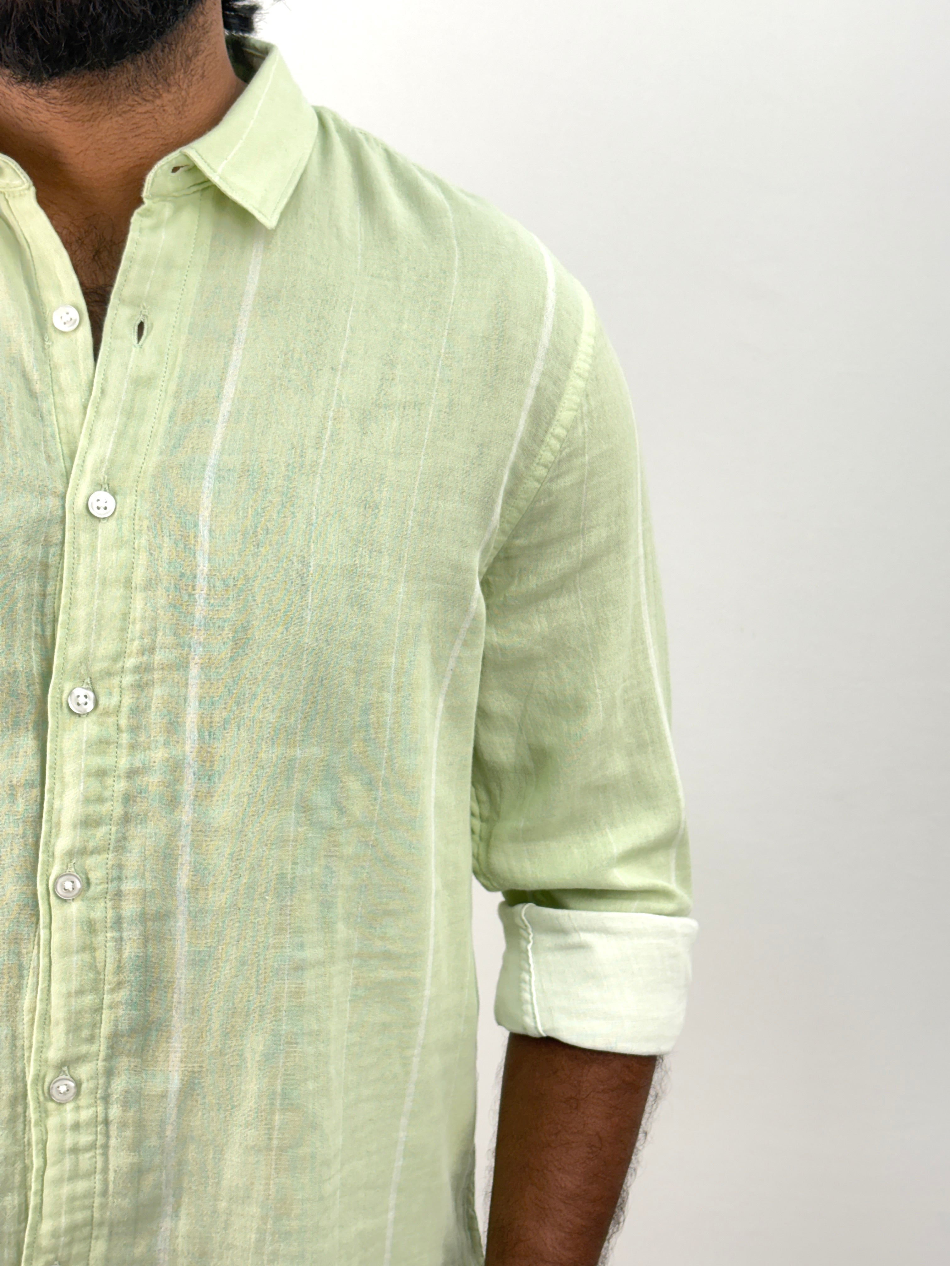 Light Green Stripe Shirt