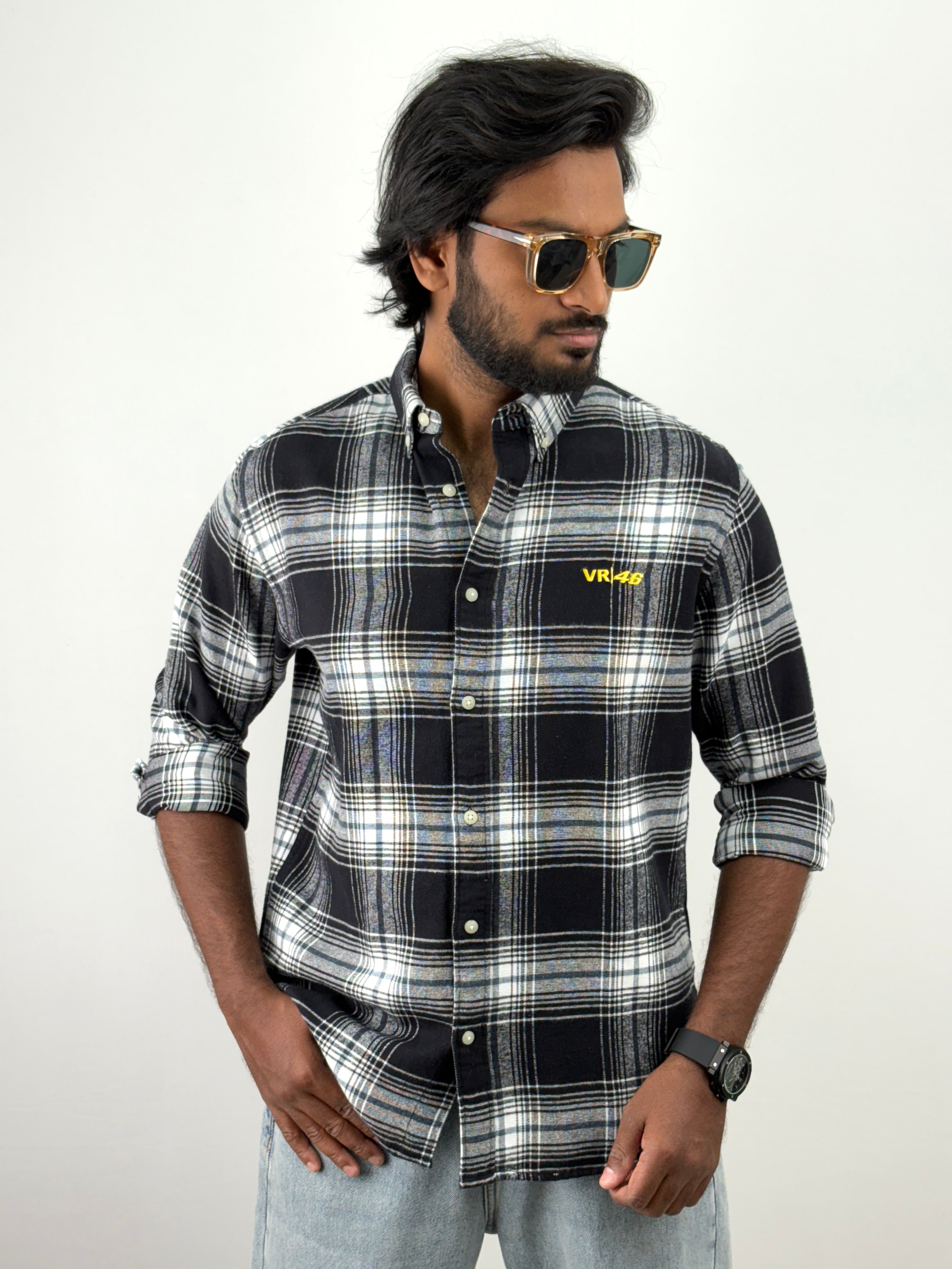Black White Flannel Shirts