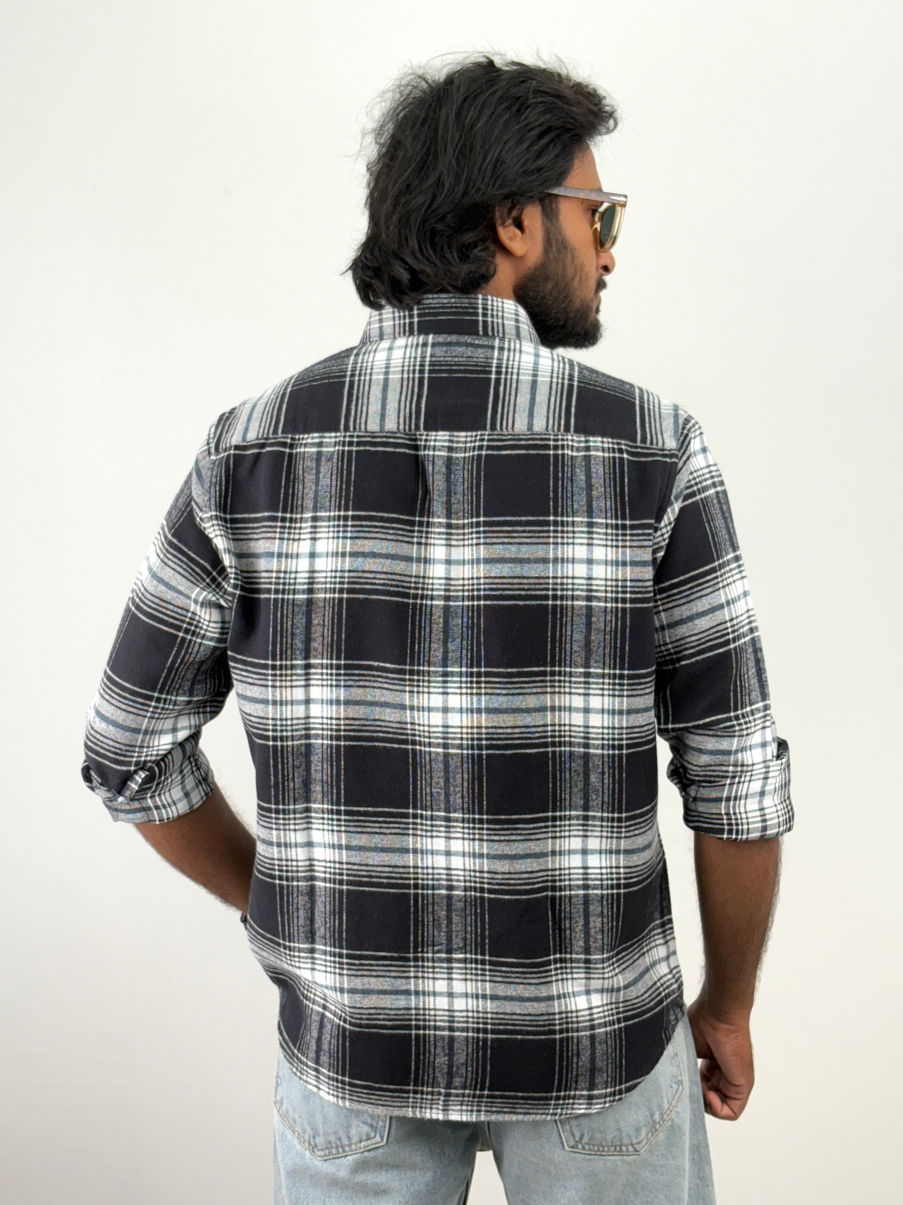 Black White Flannel Shirts