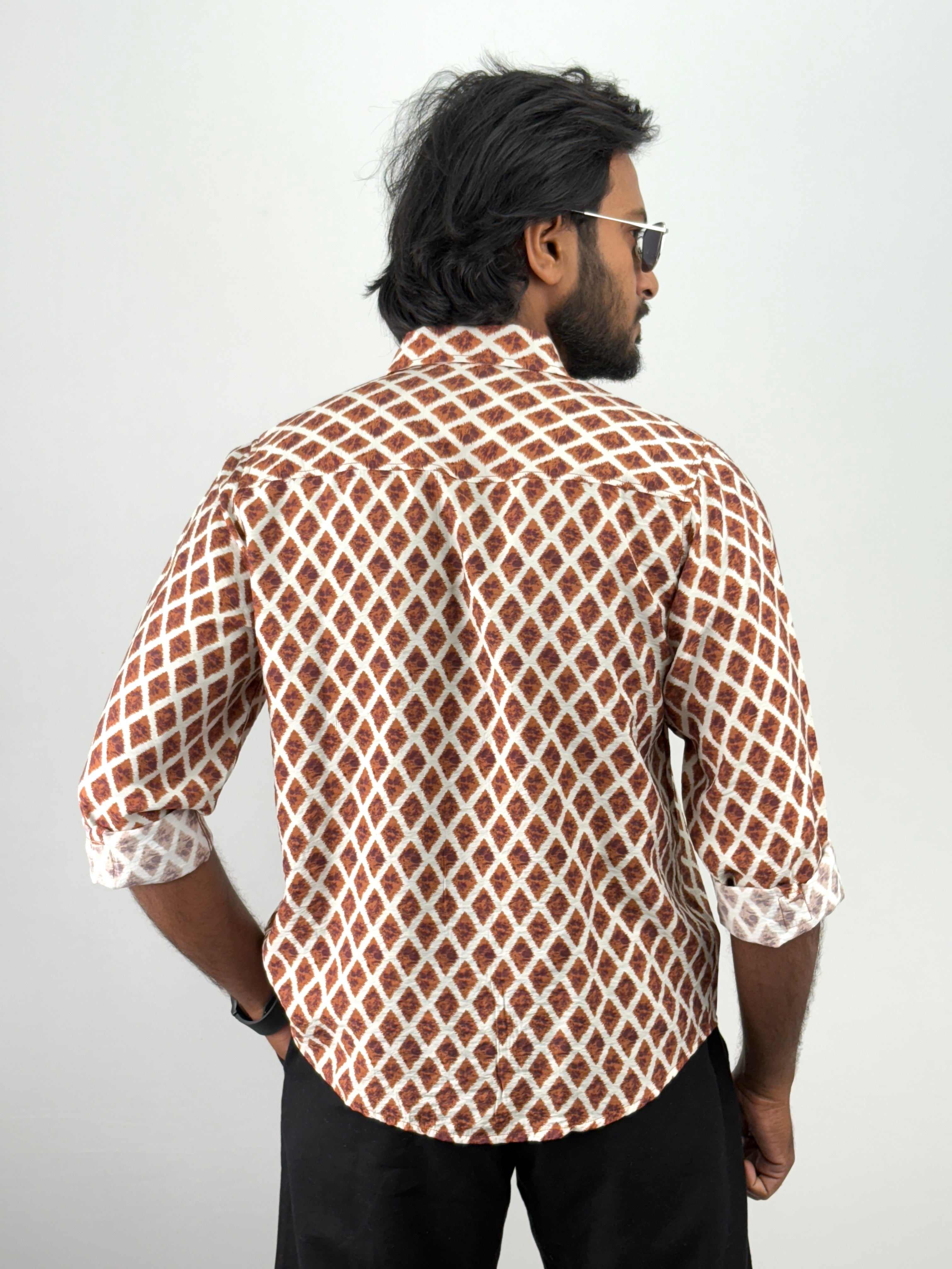 Brown Printed Shirts