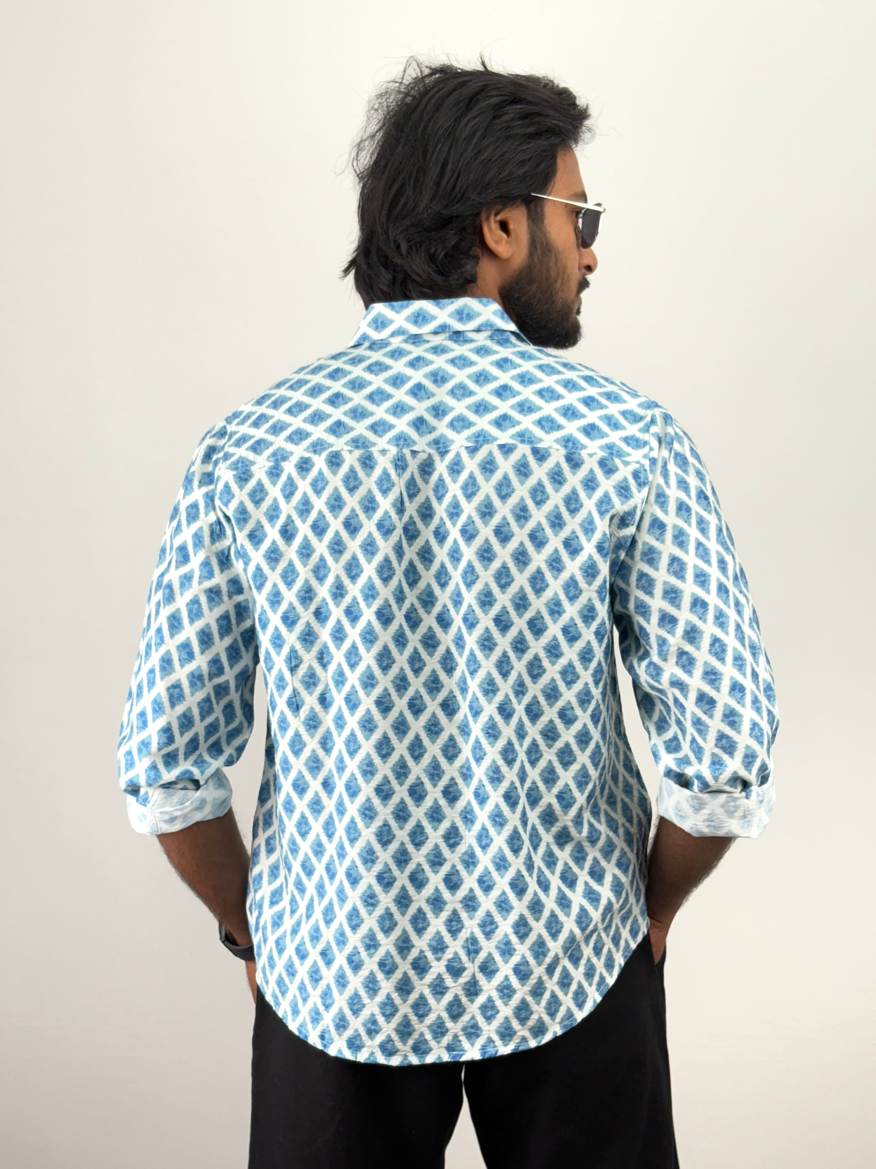 Blue Printed Shirts