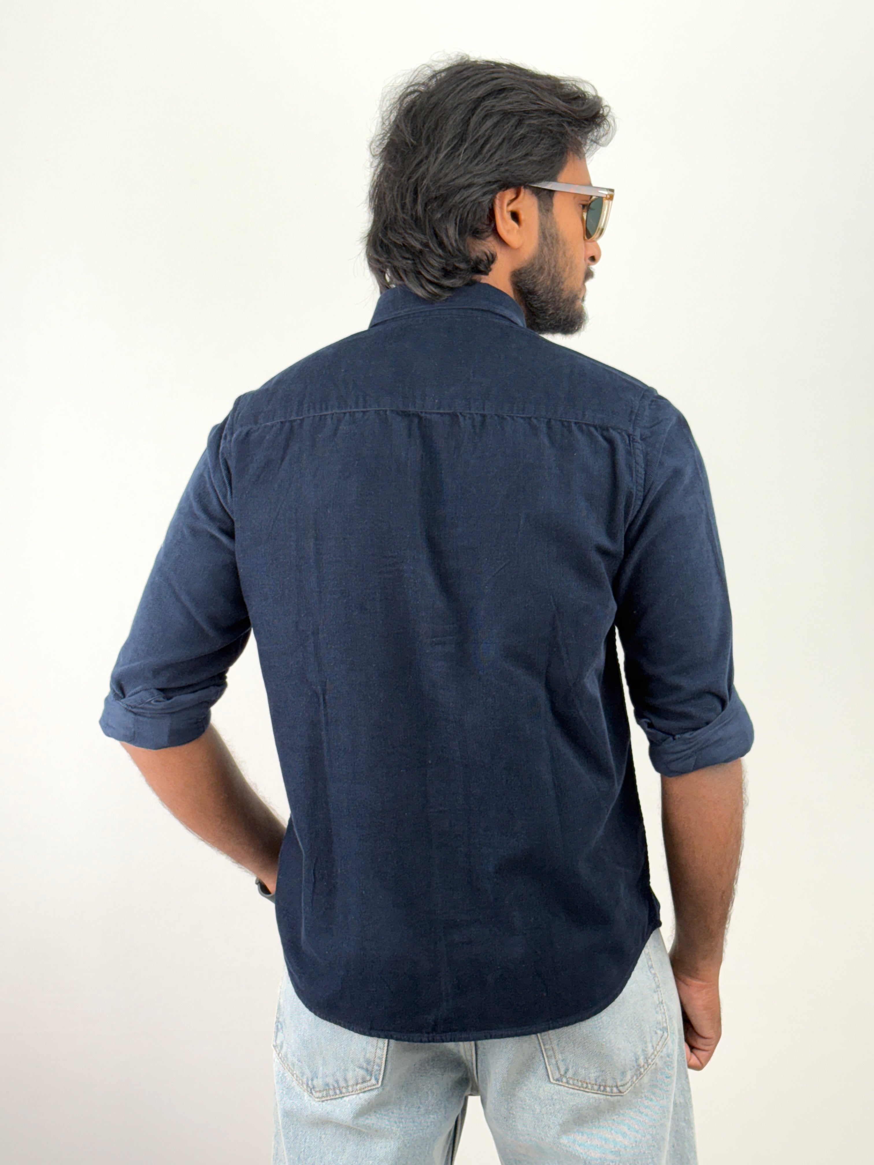 Navy Corduroy Shirt