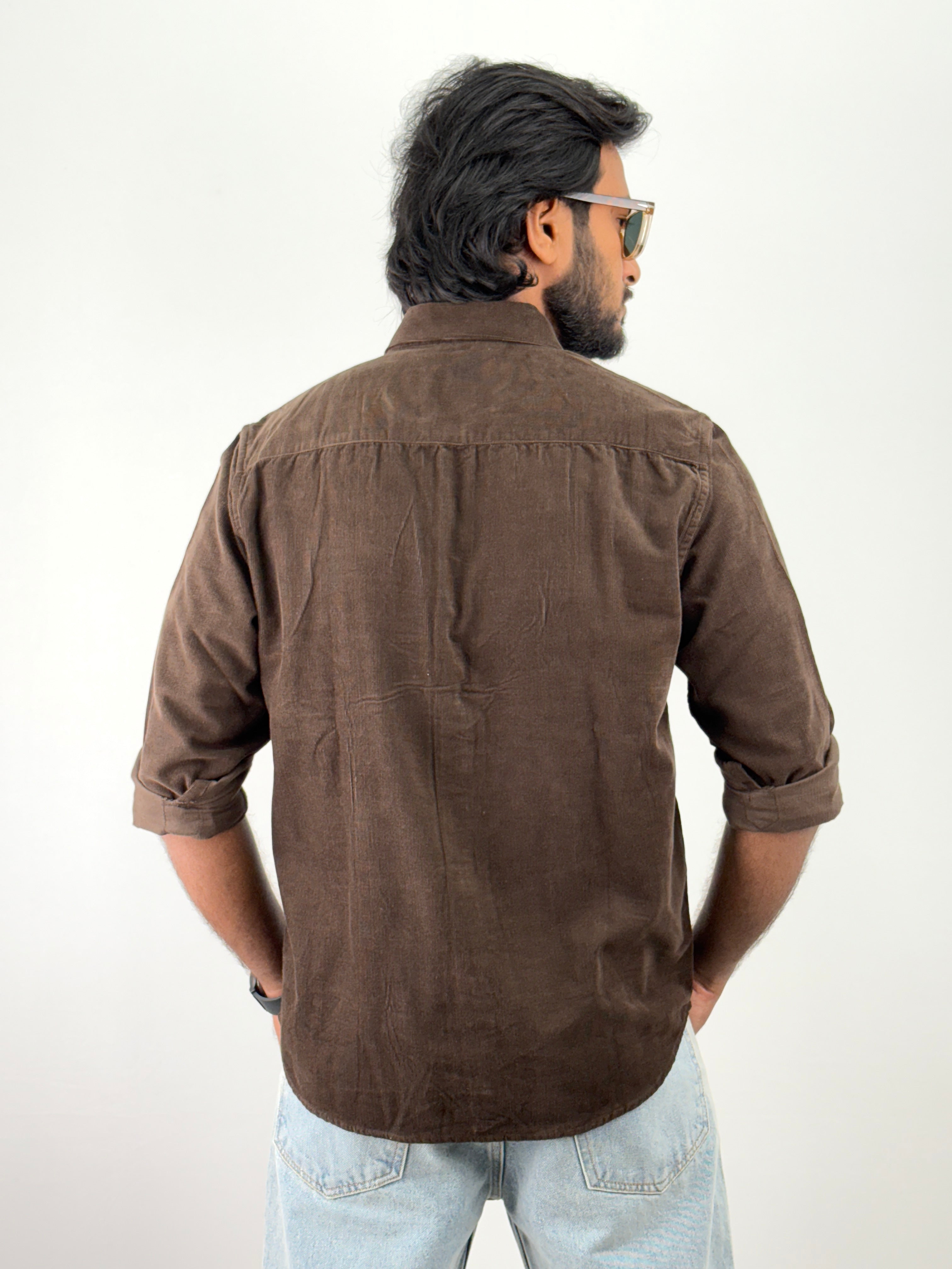 Dark Brown Corduroy Shirt