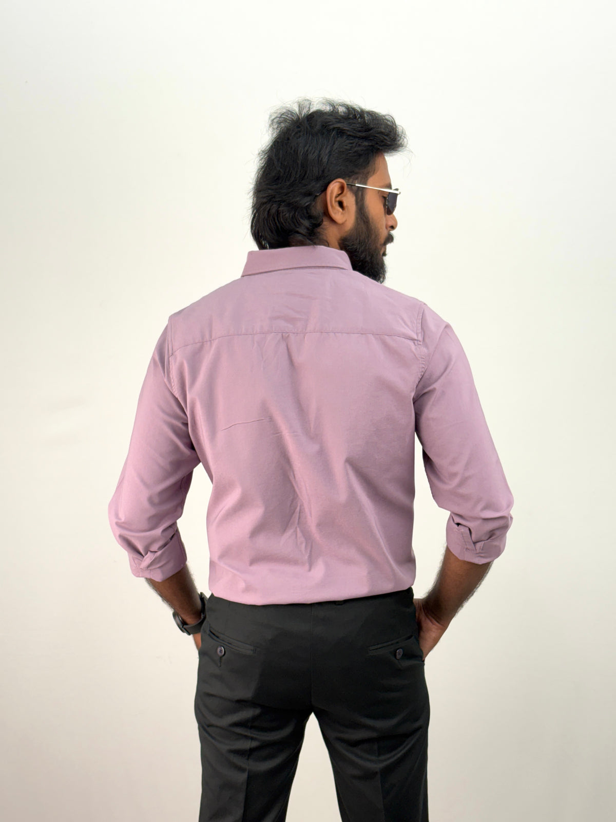 Mauve Plain Oxford Shirt