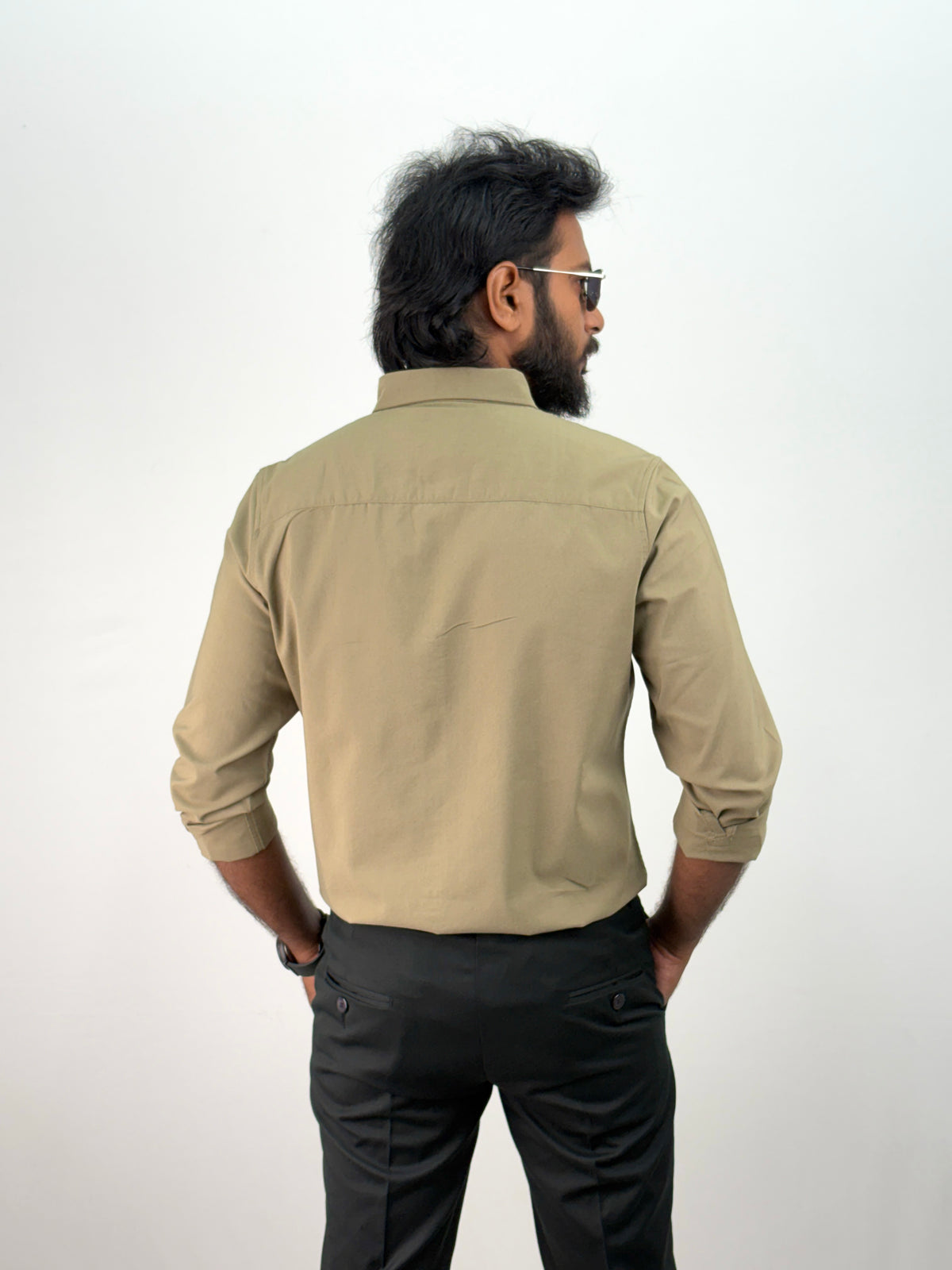 Olive Plain Oxford Shirt