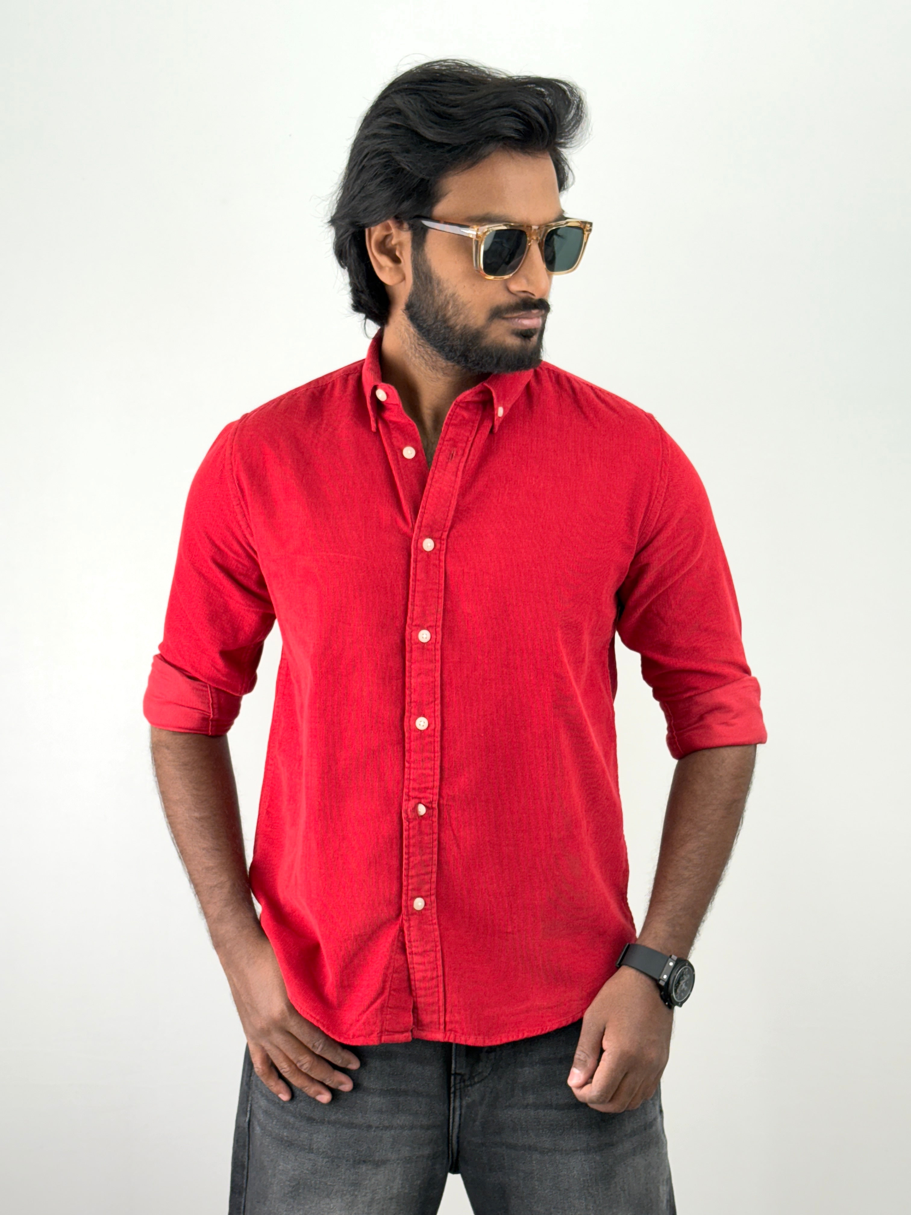 Red Corduroy Shirt