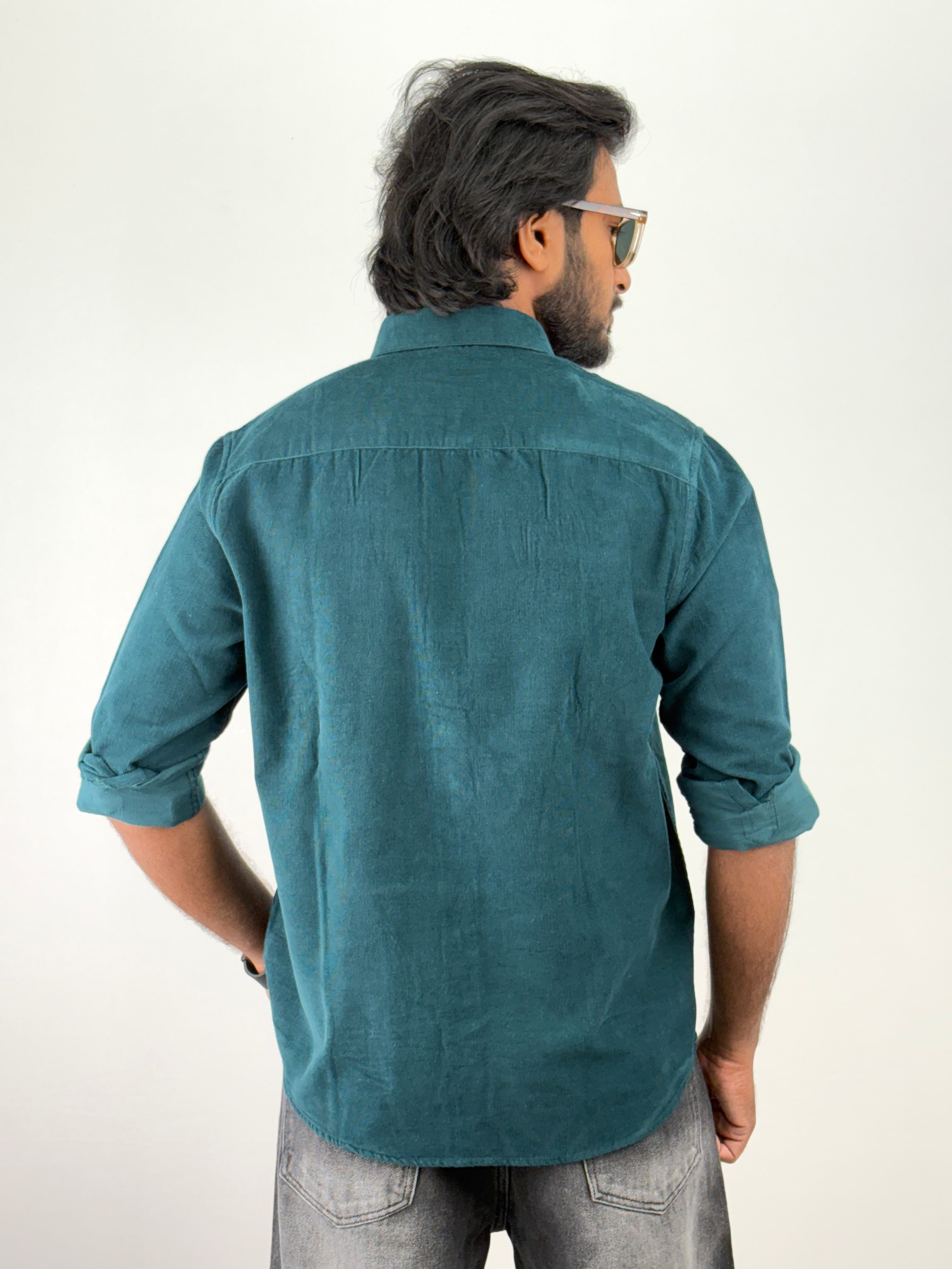 Peacock Green Corduroy Shirt