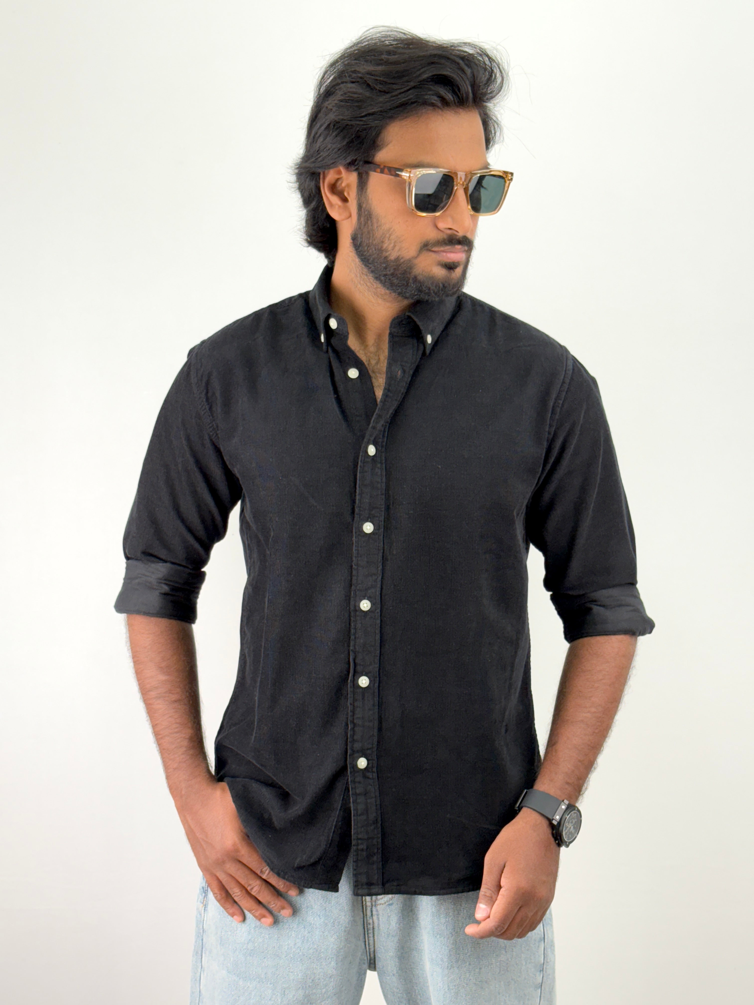 Black Corduroy Shirt