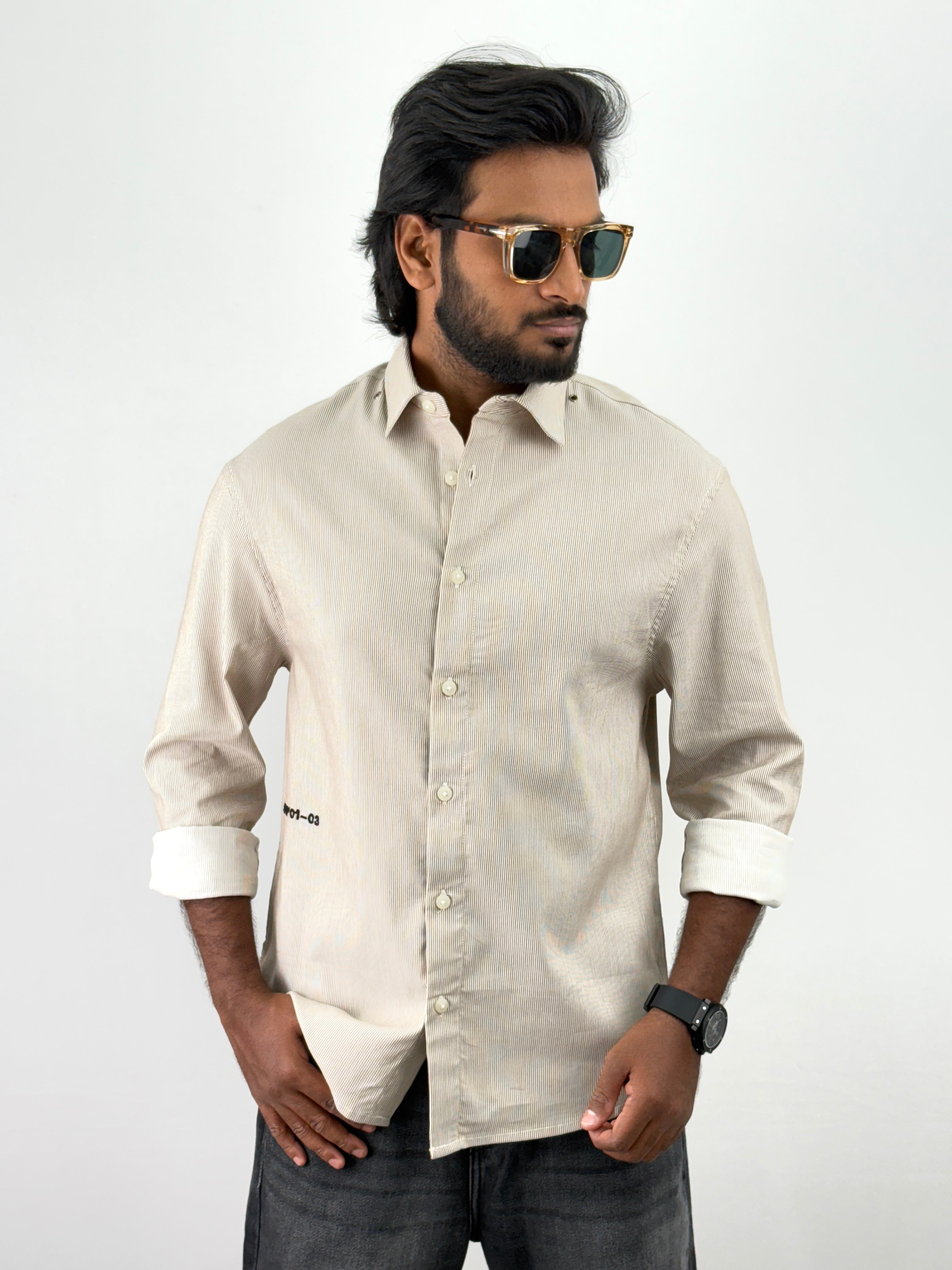 Beige Oversized Shirt