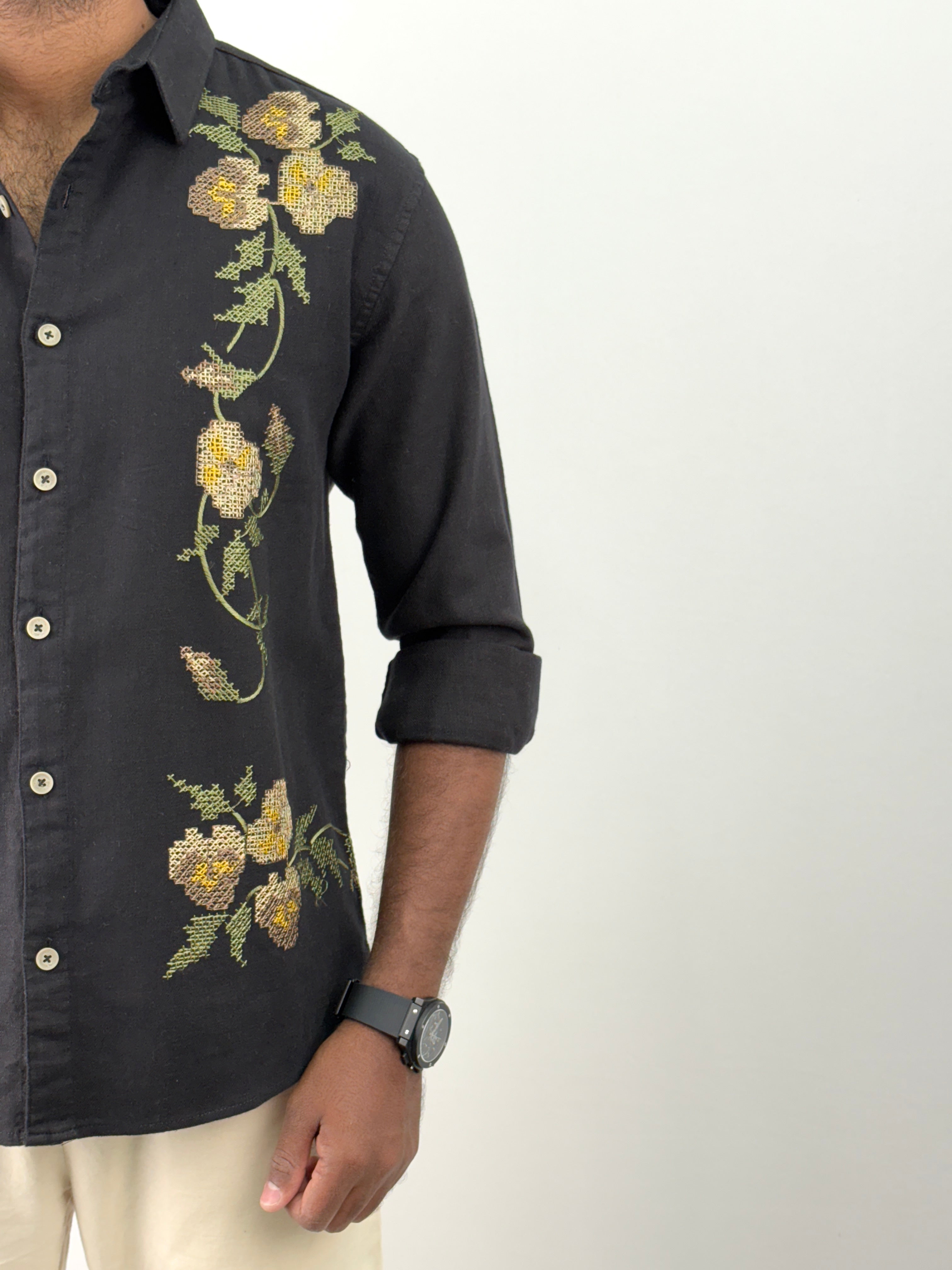 Black Embroidery Shirt