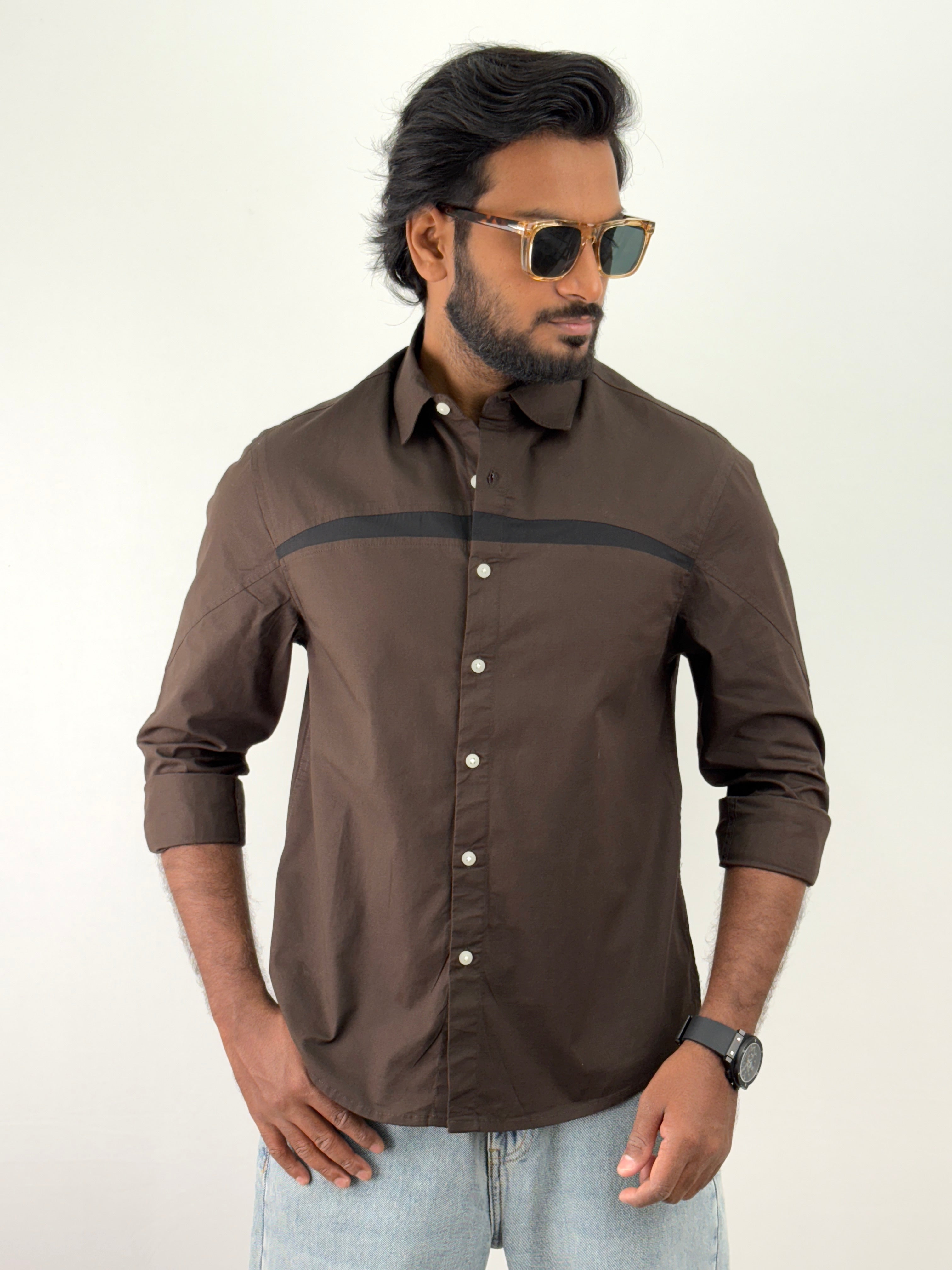 Dark Brown Oversized Shirt