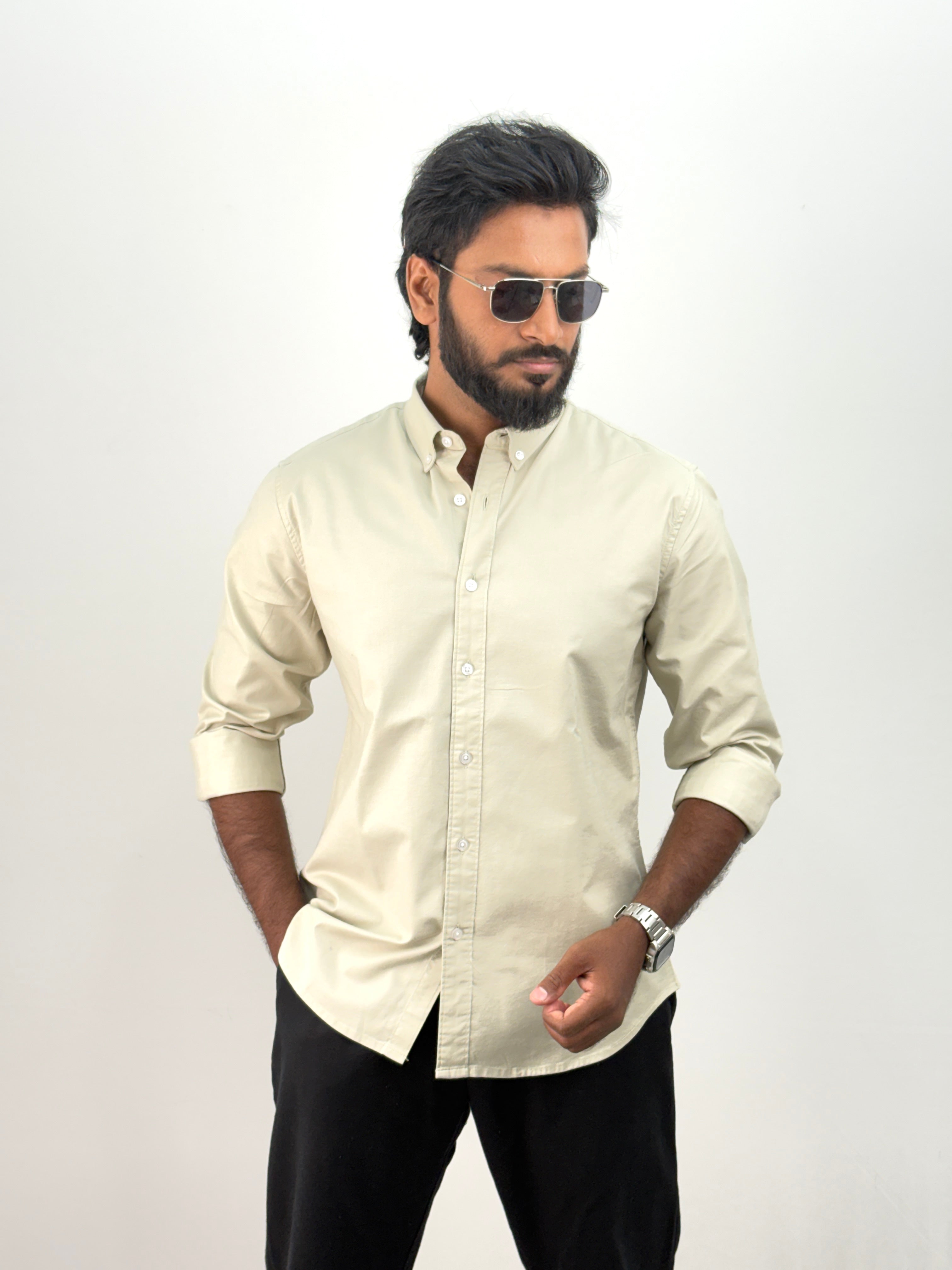 Grey Elbow Patch Shirt 1
