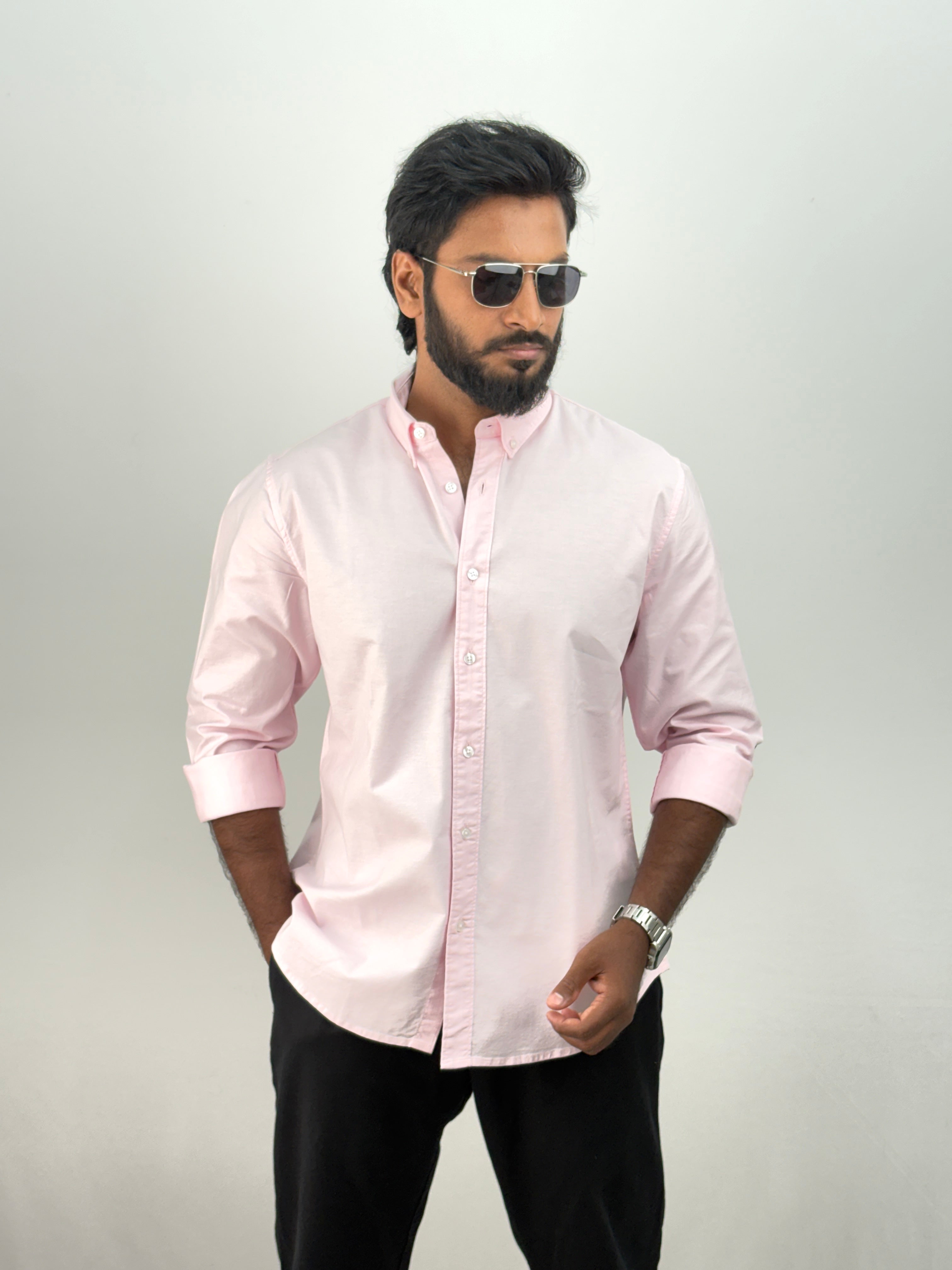 Pink Elbow Patch Shirt 1