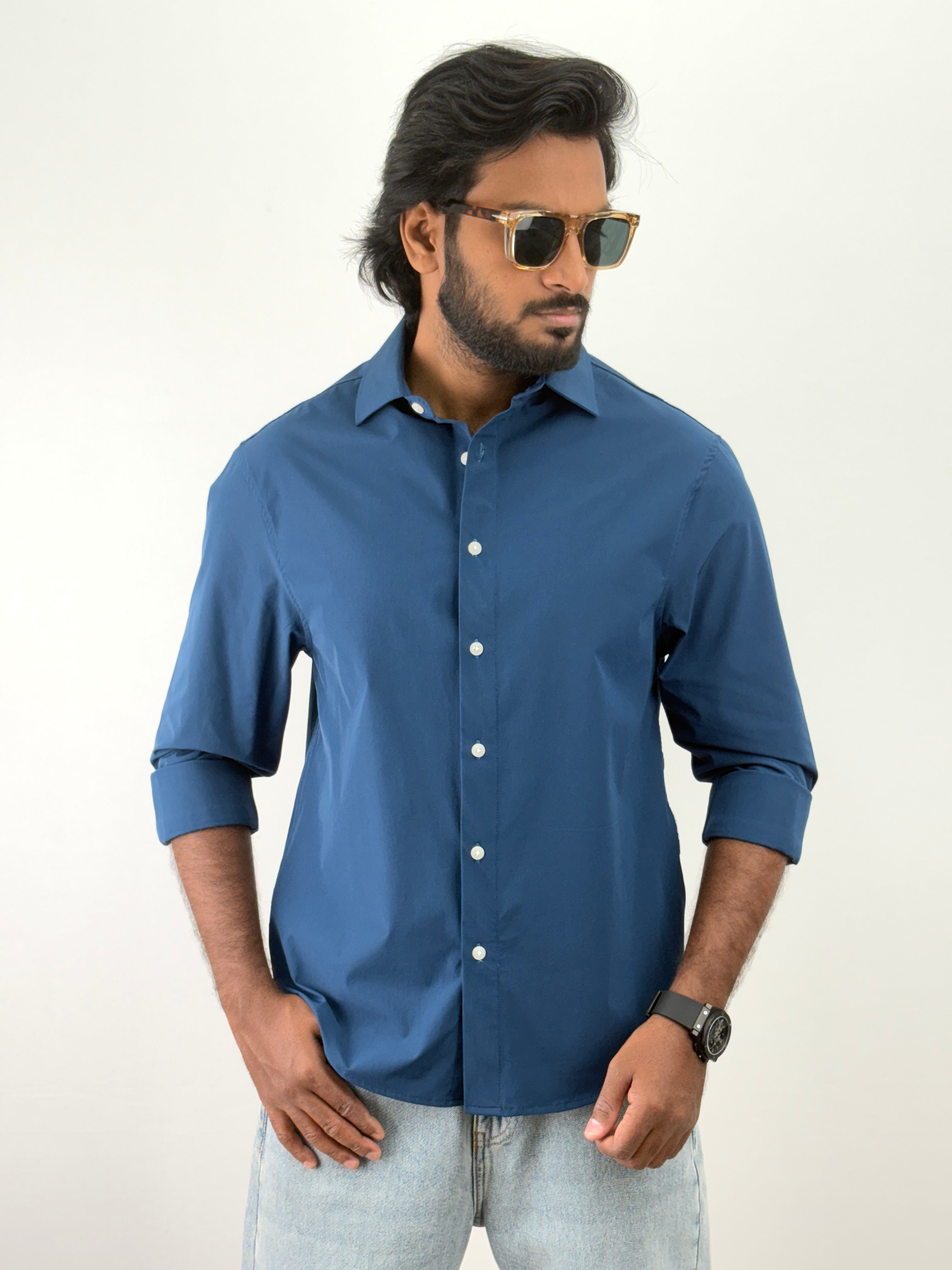 Blue Oversized Shirt